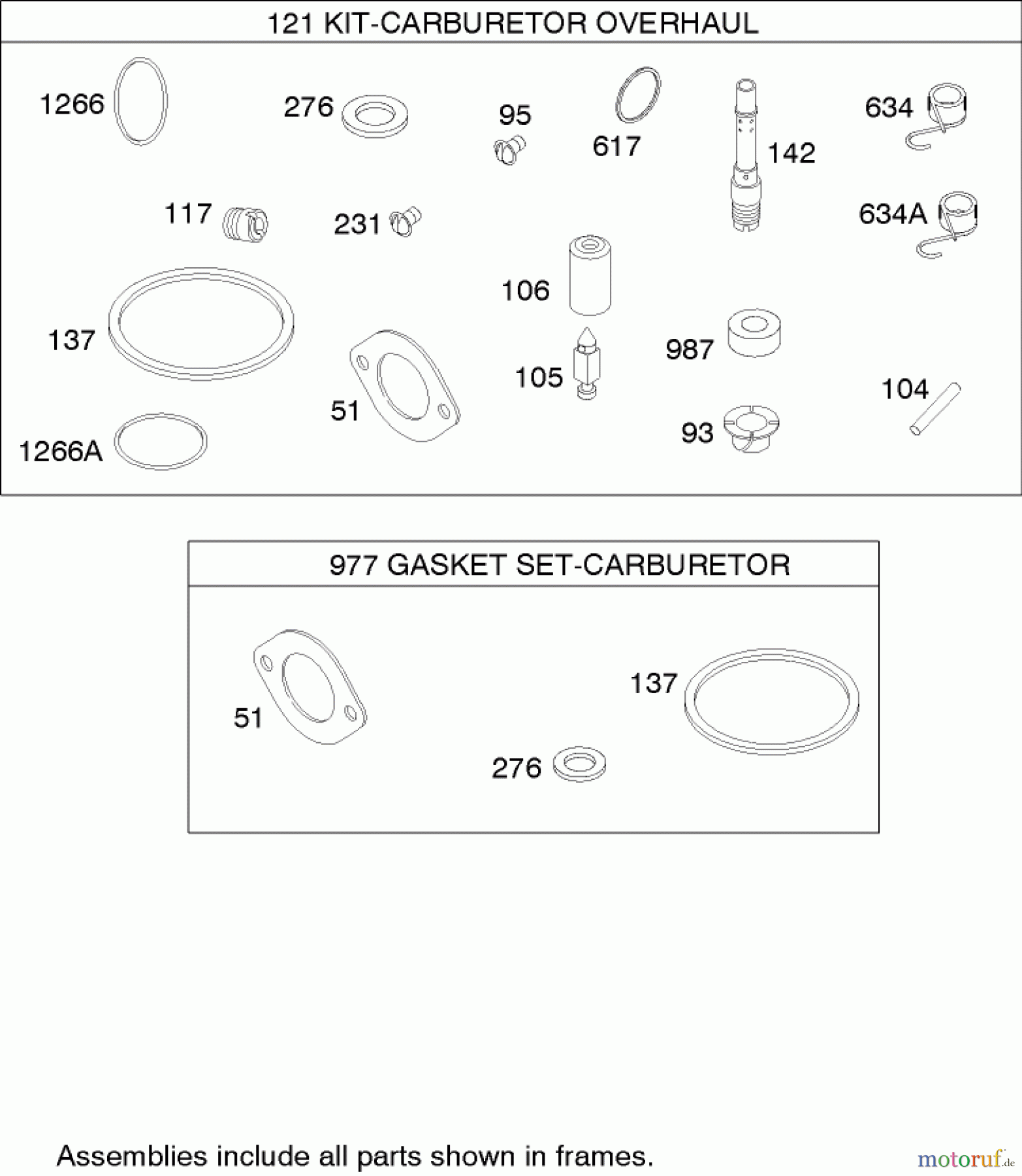  Toro Neu Mowers, Zero-Turn 74403 (Z420) - Toro TimeCutter Z420 Riding Mower, 2006 (260000001-260999999) CARBURETOR OVERHAUL KIT ASSEMBLY BRIGGS AND STRATTON 280H07-0166-E1