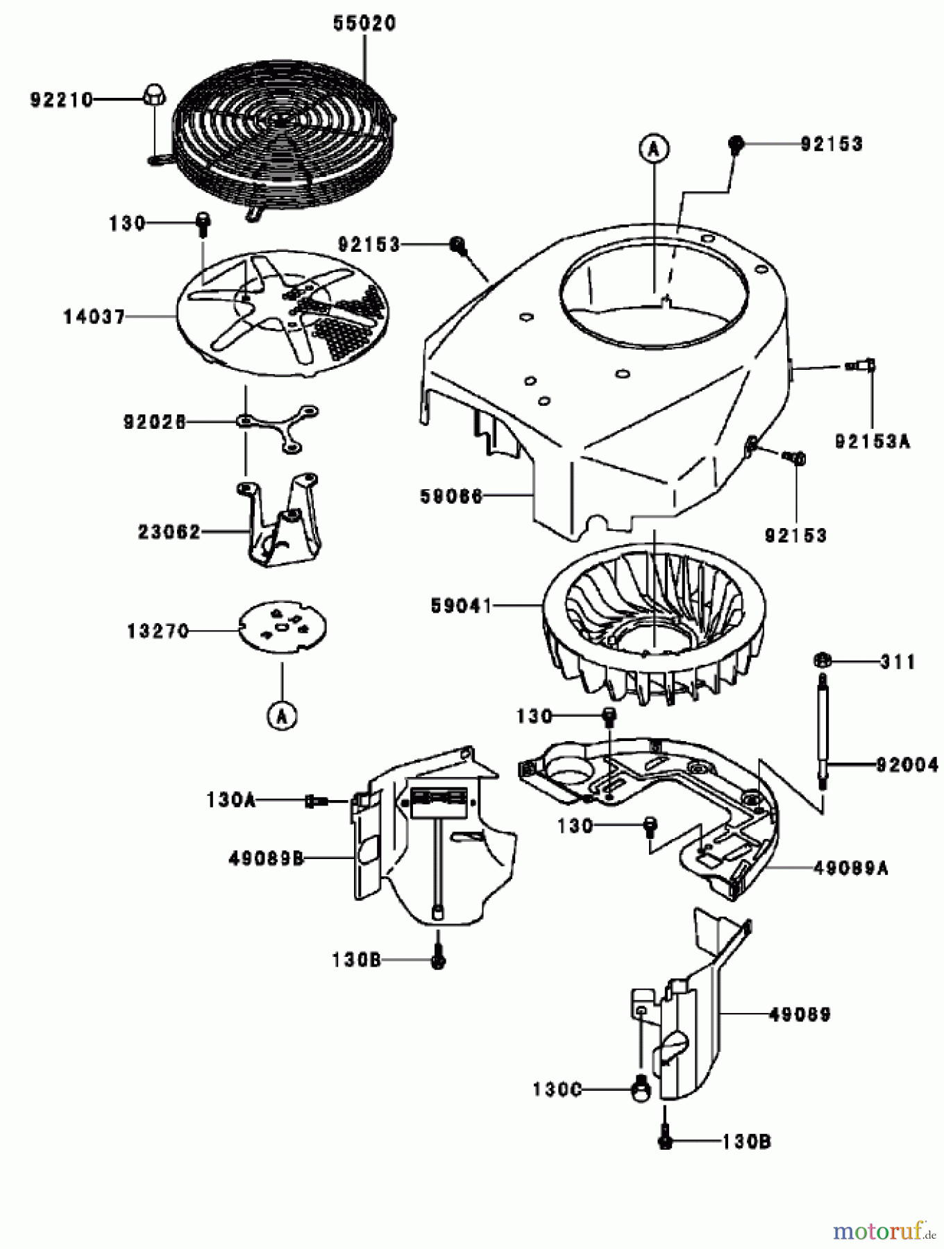  Toro Neu Mowers, Zero-Turn 74405 (18-52ZX) - Toro 18-52ZX TimeCutter ZX Riding Mower, 2003 (230000001-230999999) COOLING EQUIPMENT ASSEMBLY KAWASAKI FH531V-AS11