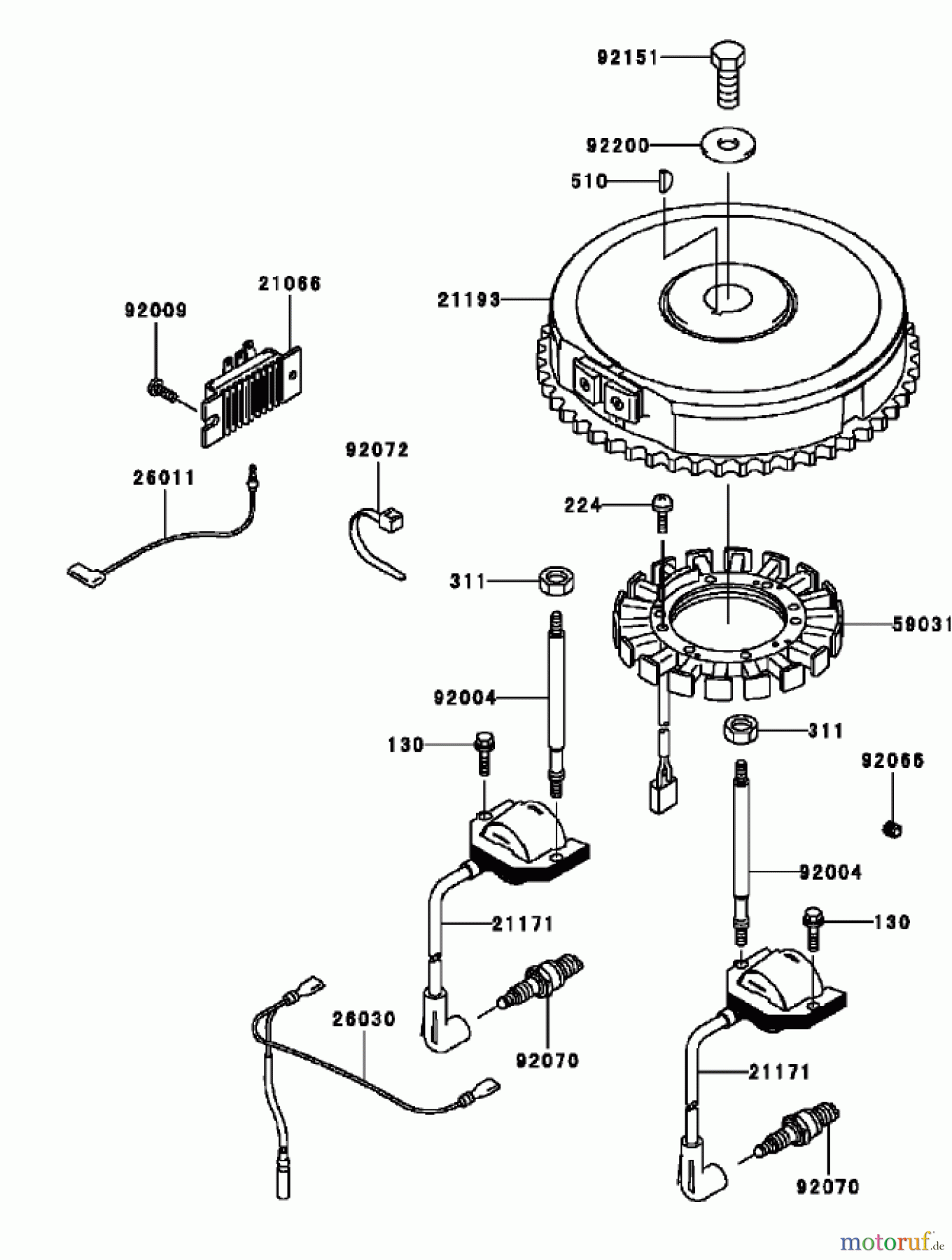  Toro Neu Mowers, Zero-Turn 74405 (18-52ZX) - Toro 18-52ZX TimeCutter ZX Riding Mower, 2003 (230000001-230999999) ELECTRIC EQUIPMENT ASSEMBLY KAWASAKI FH531V-AS11