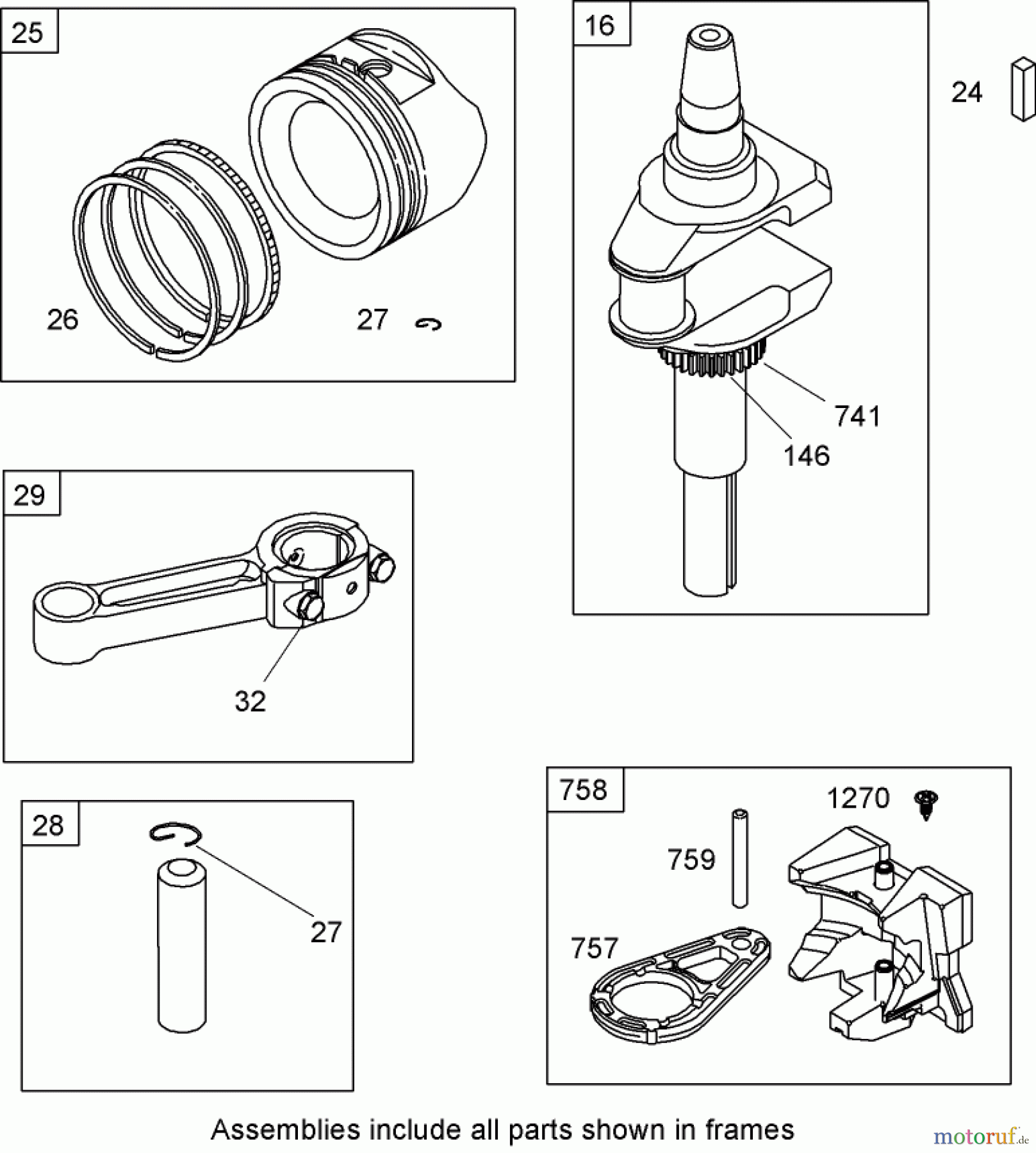  Toro Neu Mowers, Zero-Turn 74420 (Z420) - Toro TimeCutter Z420 Riding Mower, 2007 (270000001-270999999) CRANKSHAFT ASSEMBLY BRIGGS AND STRATTON 31P777-0125-E1