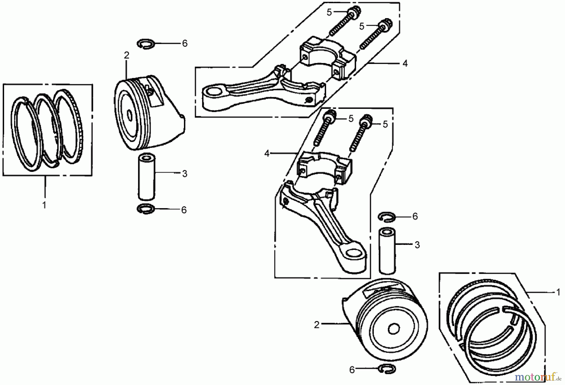  Toro Neu Mowers, Zero-Turn 74425 (Z530) - Toro TimeCutter Z530 Riding Mower, 2007 (270000001-270999999) PISTON AND CONNECTING ROD ASSEMBLY HONDA GXV530 EXA2LB