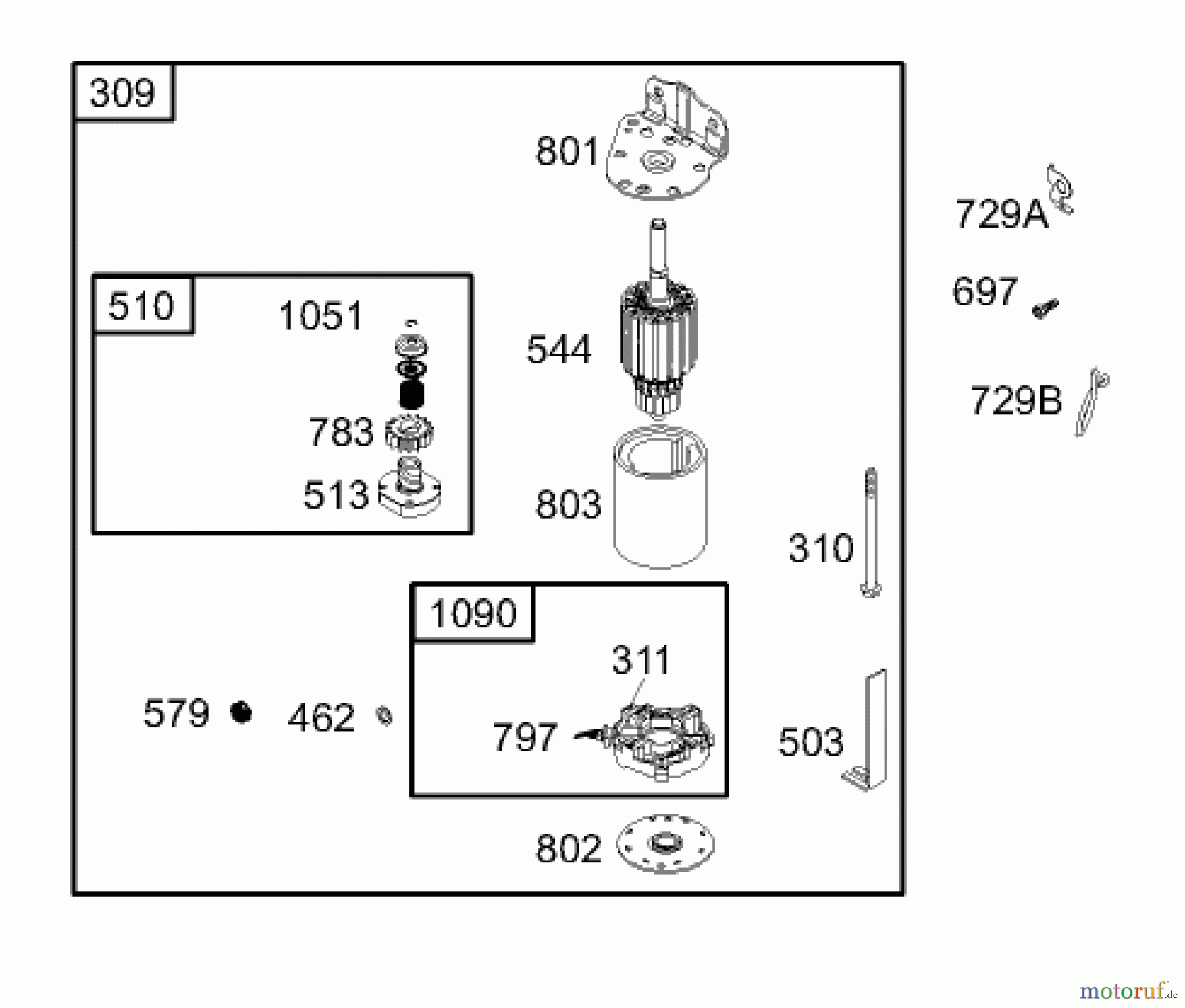  Toro Neu Mowers, Zero-Turn 74502 (17-44ZX) - Toro 17-44ZX TimeCutter ZX Riding Mower, 2003 (230000001-230999999) STARTER ASSEMBLY ENGINE BRIGGS AND STRATTON MODEL 31F777-0161-E1