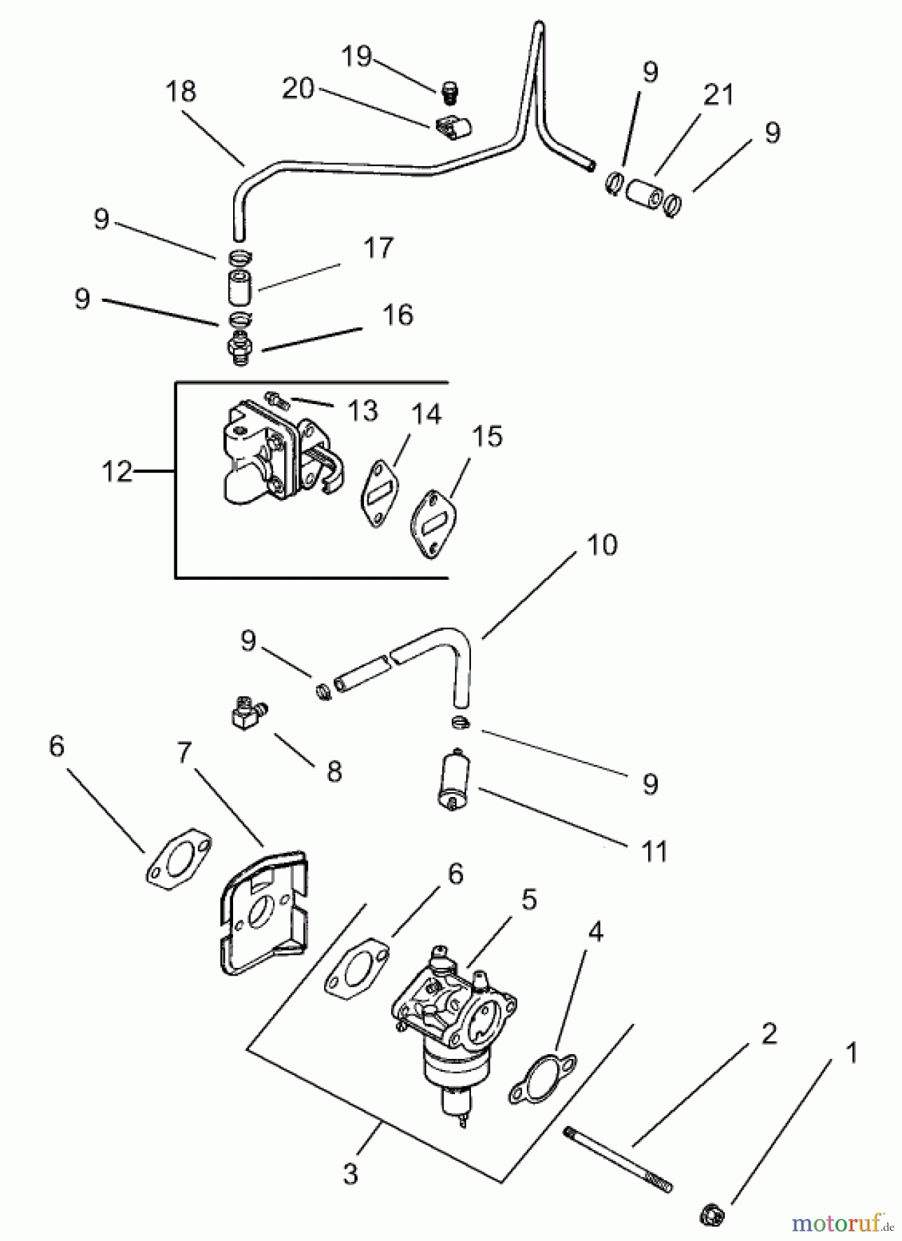 Toro Neu Mowers, Zero-Turn 74601 (17K-44ZX) - Toro 17K-44ZX TimeCutter ZX Riding Mower, 2003 (230000001-230999999) FUEL SYSTEM ASSEMBLY KOHLER CV 490S-27503