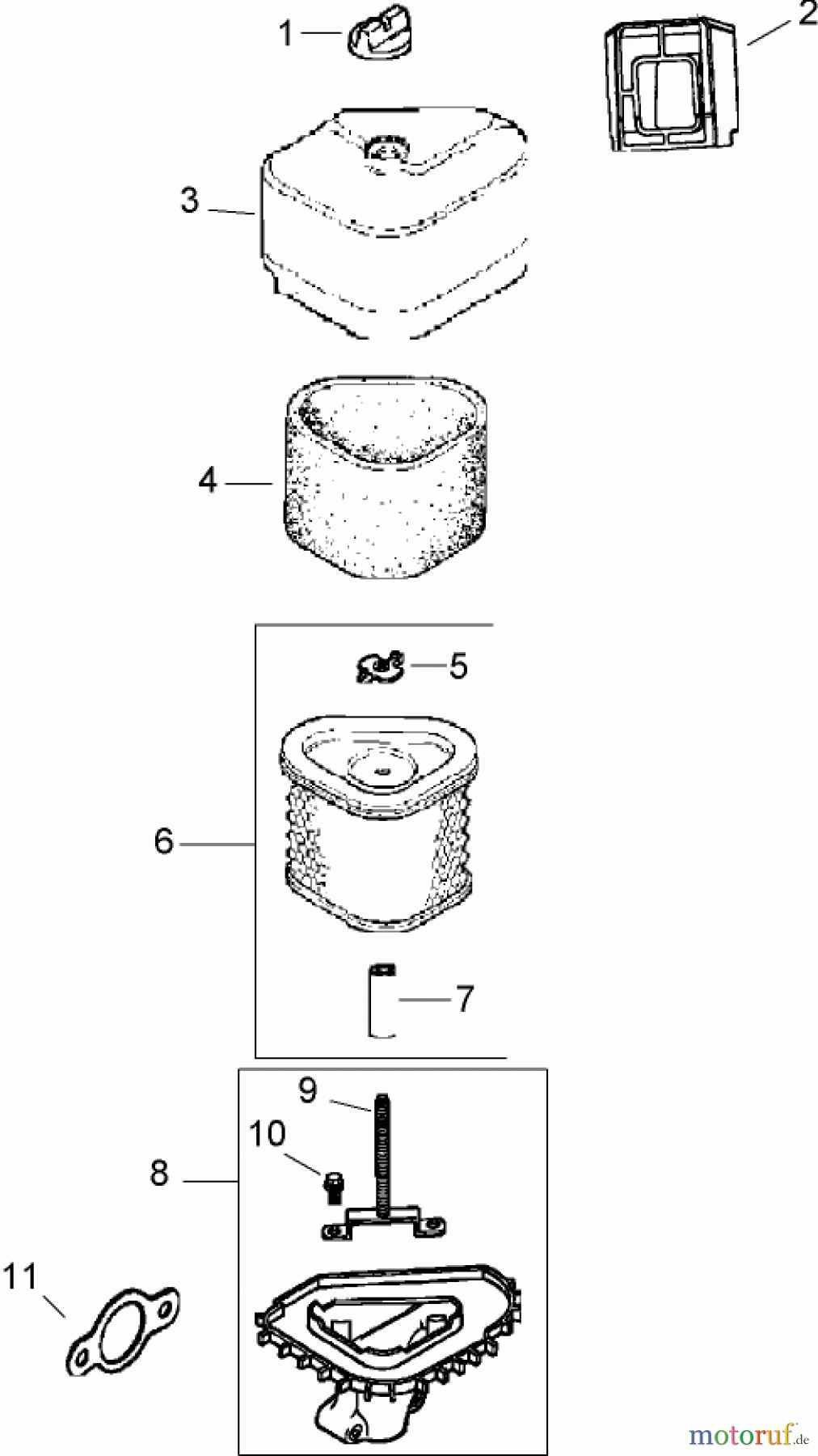 Toro Neu Mowers, Zero-Turn 74603 (ZX440) - Toro TimeCutter ZX440 Riding Mower, 2006 (260000001-260999999) AIR INTAKE AND FILTRATION ASSEMBLY KOHLER CV492S-27525