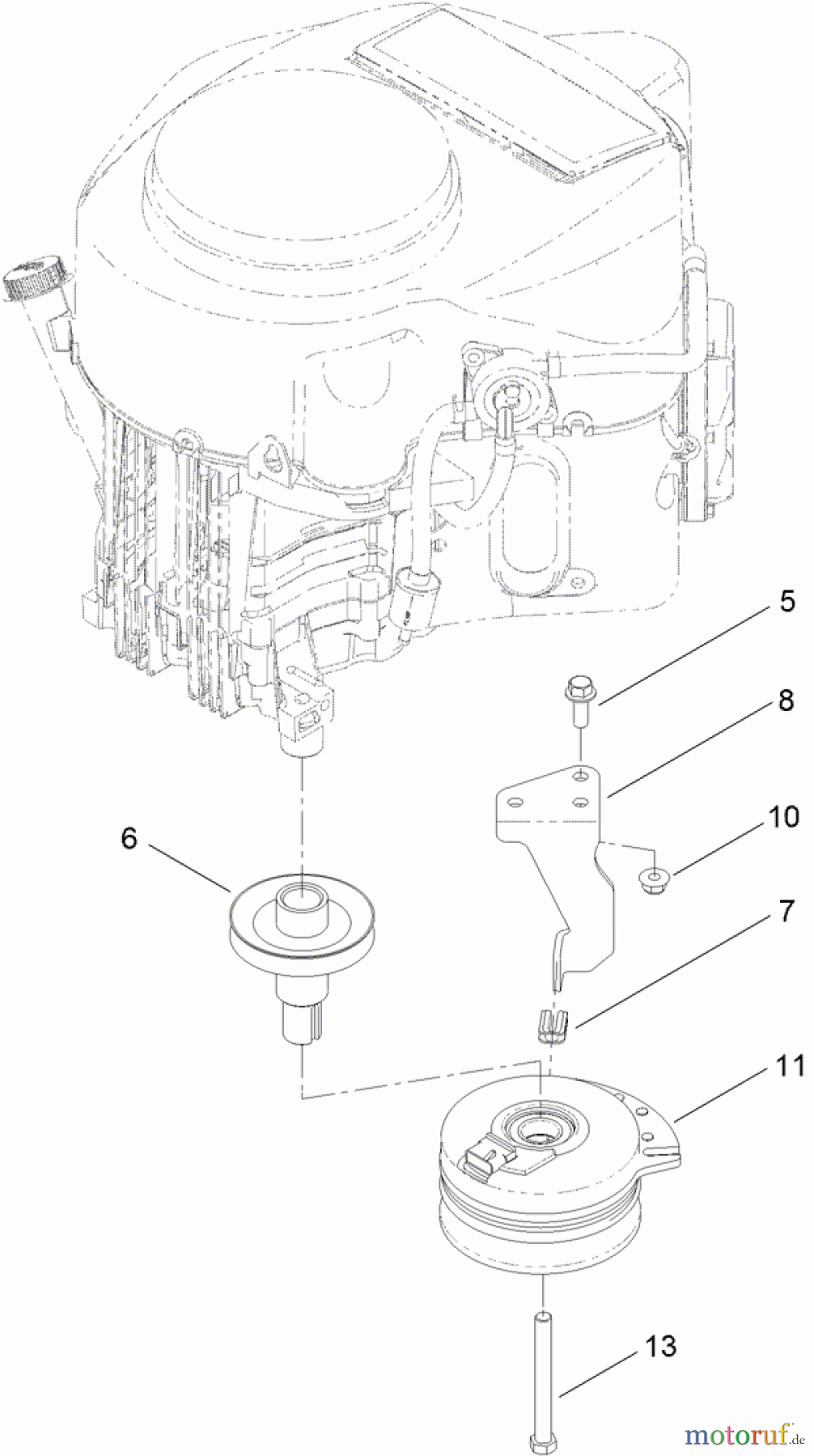  Toro Neu Mowers, Zero-Turn 74640 (4260) - Toro TimeCutter MX 4260 Riding Mower, 2012 (SN 312000001-312999999) CLUTCH ASSEMBLY