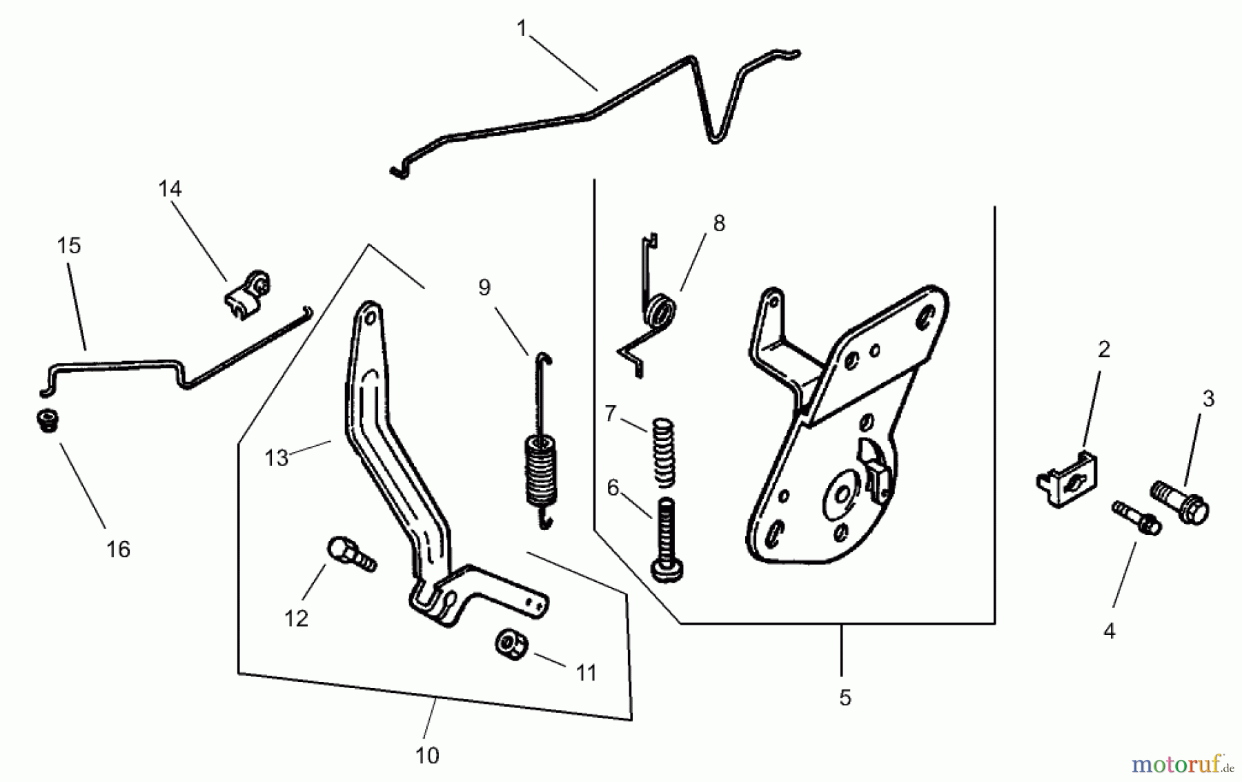  Toro Neu Mowers, Zero-Turn 74701 (17-52ZX) - Toro 17-52ZX TimeCutter ZX Riding Mower, 2003 (230000001-230999999) ENGINE CONTROLS ASSEMBLY KOHLER CV 490S-27503