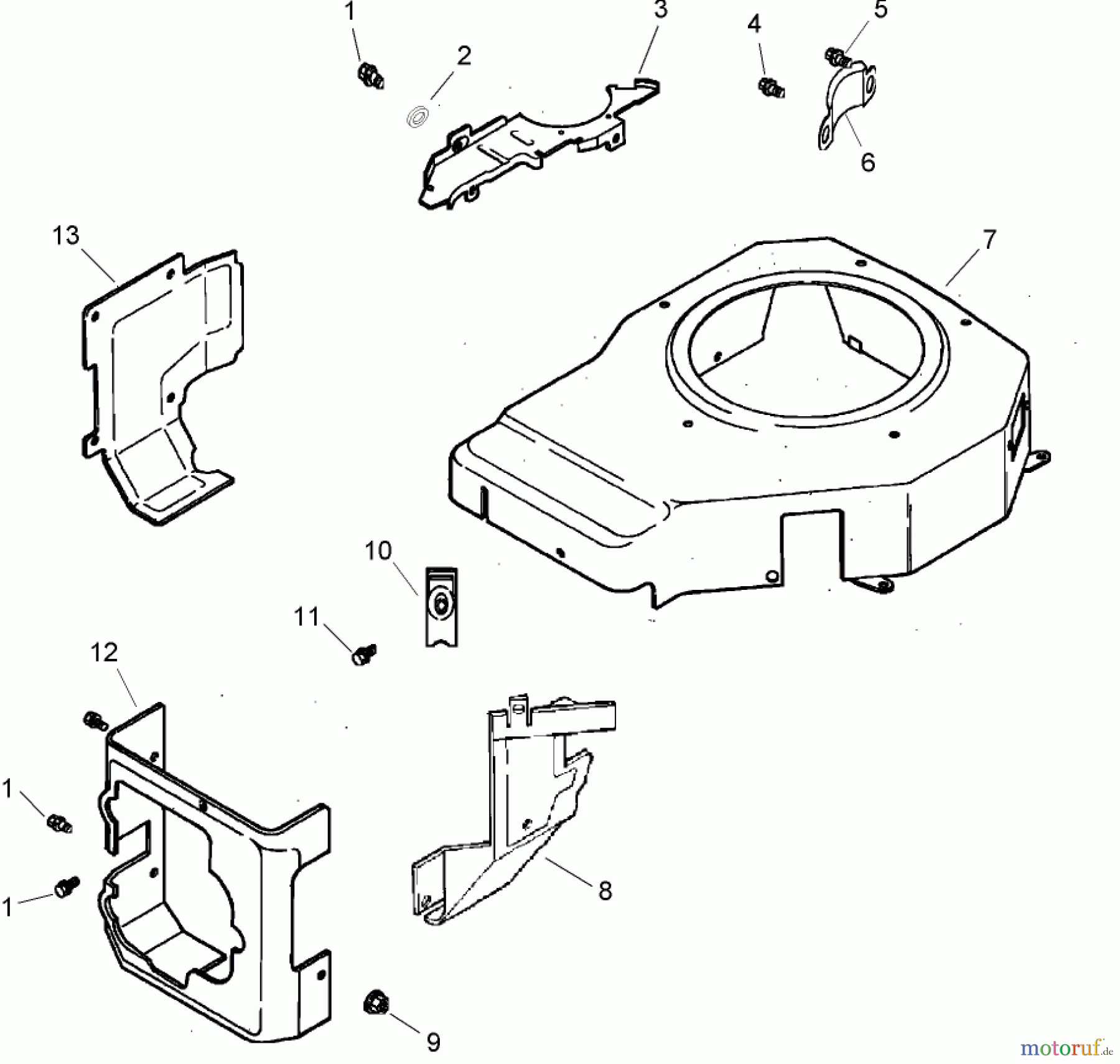 Toro Neu Mowers, Zero-Turn 74702 (18-52ZX) - Toro 18-52ZX TimeCutter ZX Riding Mower, 2004 (240000001-240000199) BLOWER HOUSING AND BAFFLE ASSEMBLY KOHLER CV492S-27525