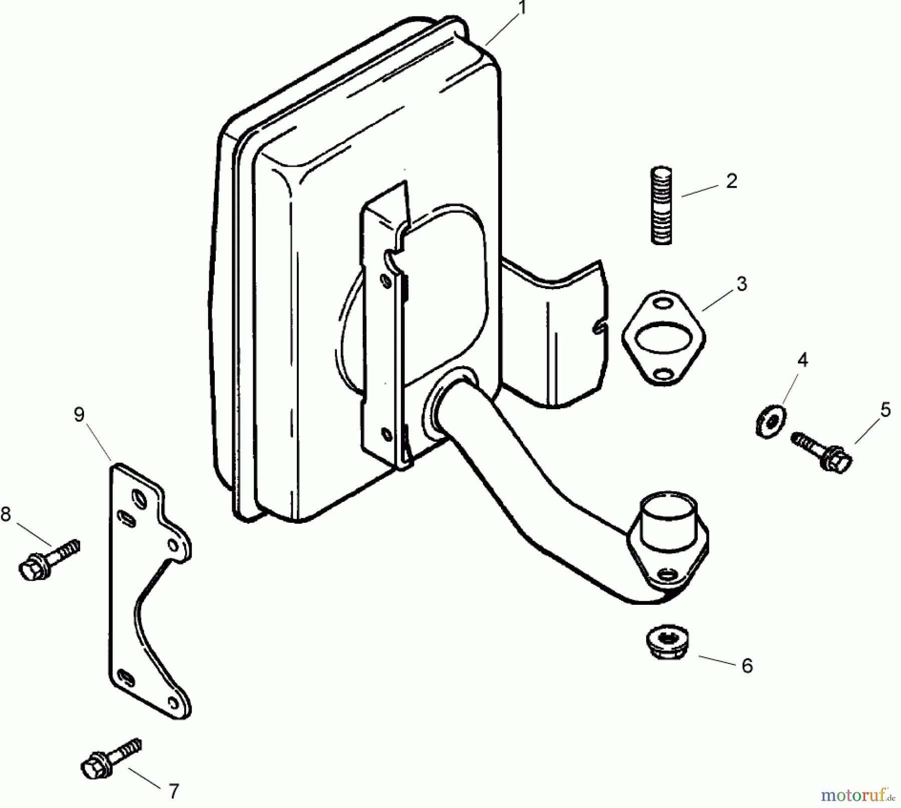 Toro Neu Mowers, Zero-Turn 74702 (18-52ZX) - Toro 18-52ZX TimeCutter ZX Riding Mower, 2004 (240000001-240000199) EXHAUST ASSEMBLY KOHLER CV492S-27525