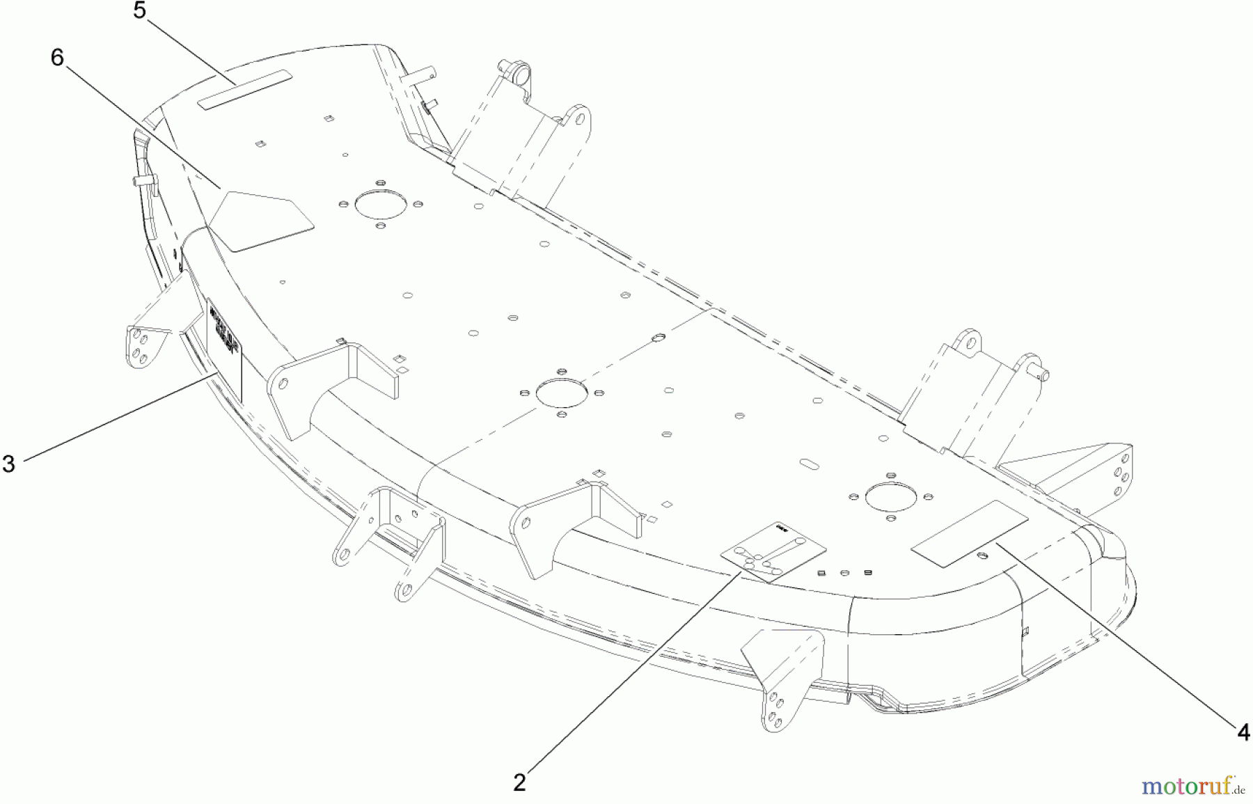  Toro Neu Mowers, Zero-Turn 74704 (ZX480) - Toro TimeCutter ZX480 Riding Mower, 2005 (250000001-250999999) DECK ASSEMBLY NO. 108-7174