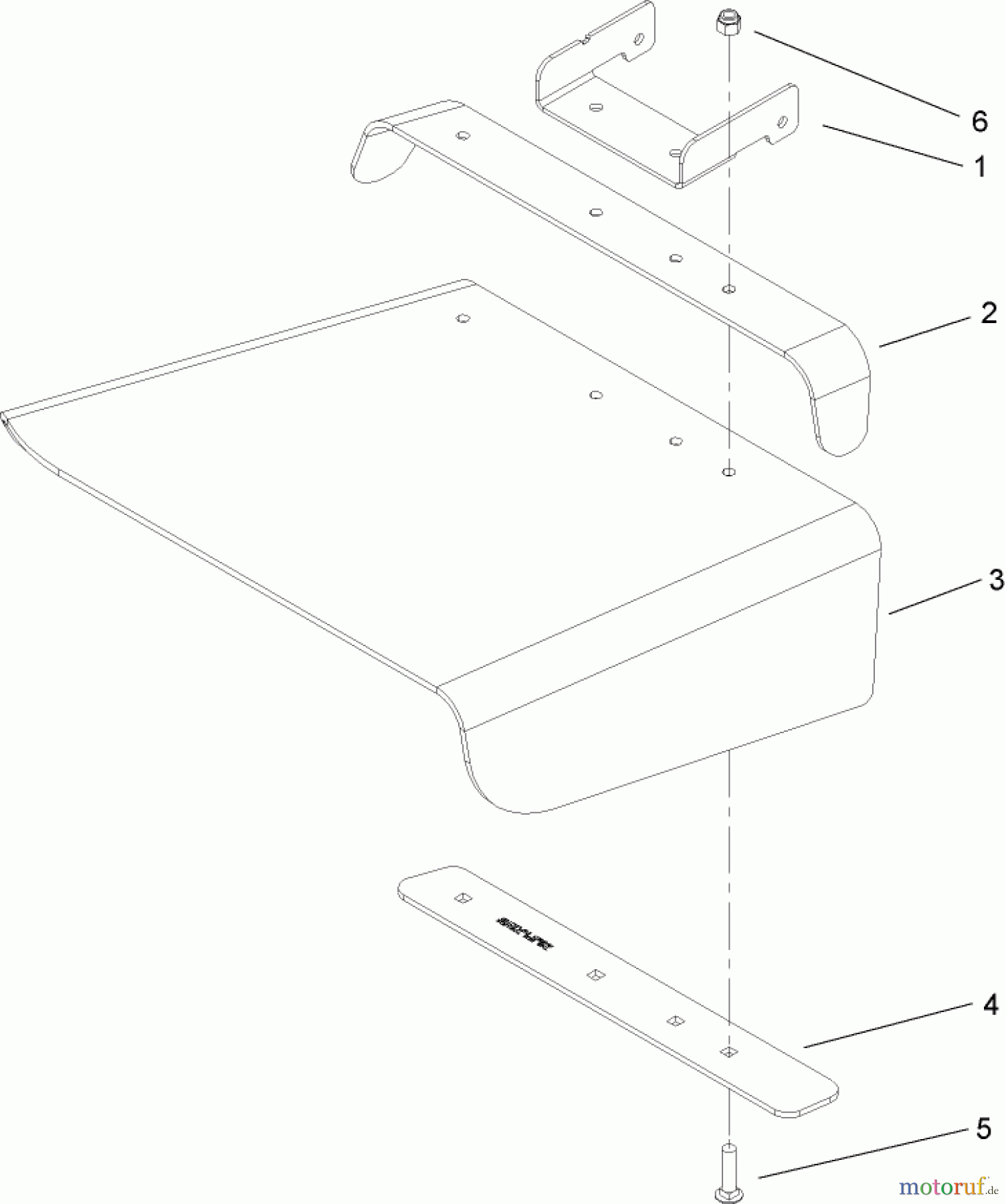  Toro Neu Mowers, Zero-Turn 74806 (ZX525) - Toro TimeCutter ZX525 Riding Mower, 2006 (260000001-260999999) DEFLECTOR ASSEMBLY NO. 108-8591