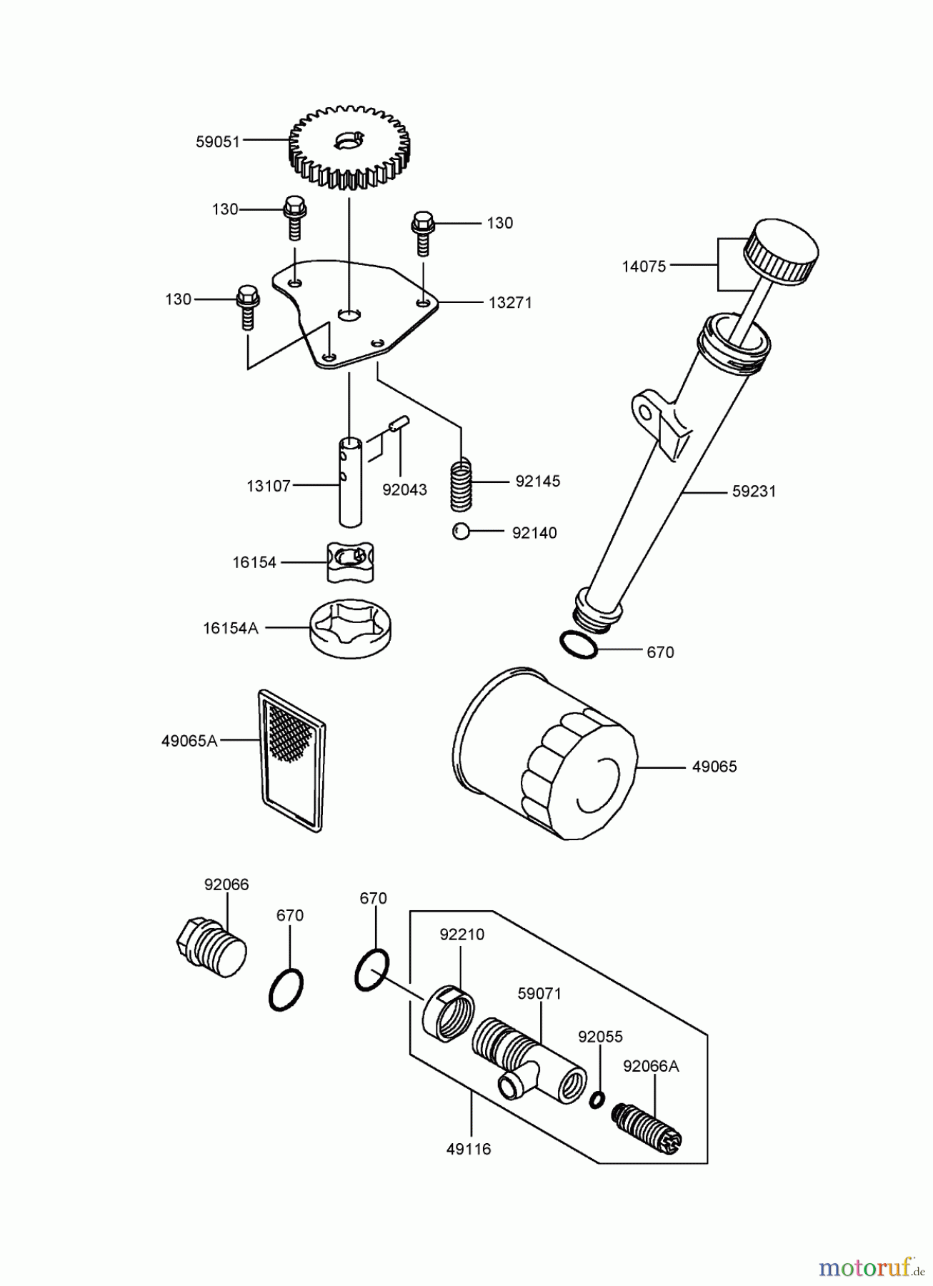 Toro Neu Mowers, Zero-Turn 74806 (ZX525) - Toro TimeCutter ZX525 Riding Mower, 2006 (260000001-260999999) LUBRICATION EQUIPMENT ASSEMBLY KAWASAKI FH580V-CS13-R