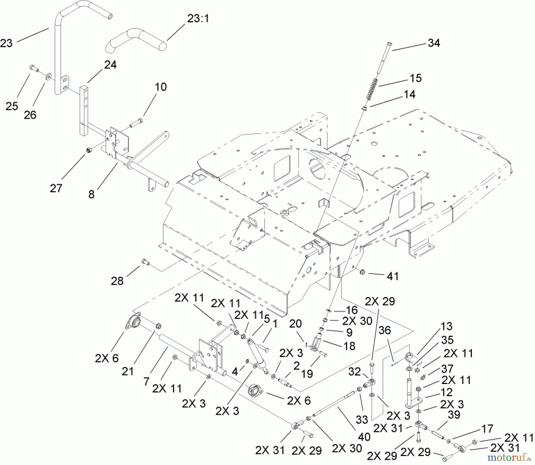  Toro Neu Mowers, Zero-Turn 74806 (ZX525) - Toro TimeCutter ZX525 Riding Mower, 2007 (270000001-270999999) MOTION CONTROL ASSEMBLY