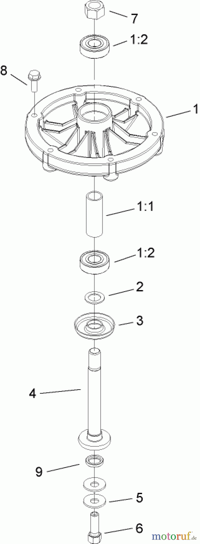  Toro Neu Mowers, Zero-Turn 74812 (Z4800) - Toro TITAN Z4800 Zero-Turn-Radius Riding Mower, 2007 (270000001-270999999) CUTTER HOUSING ASSEMBLY NO. 109-6394