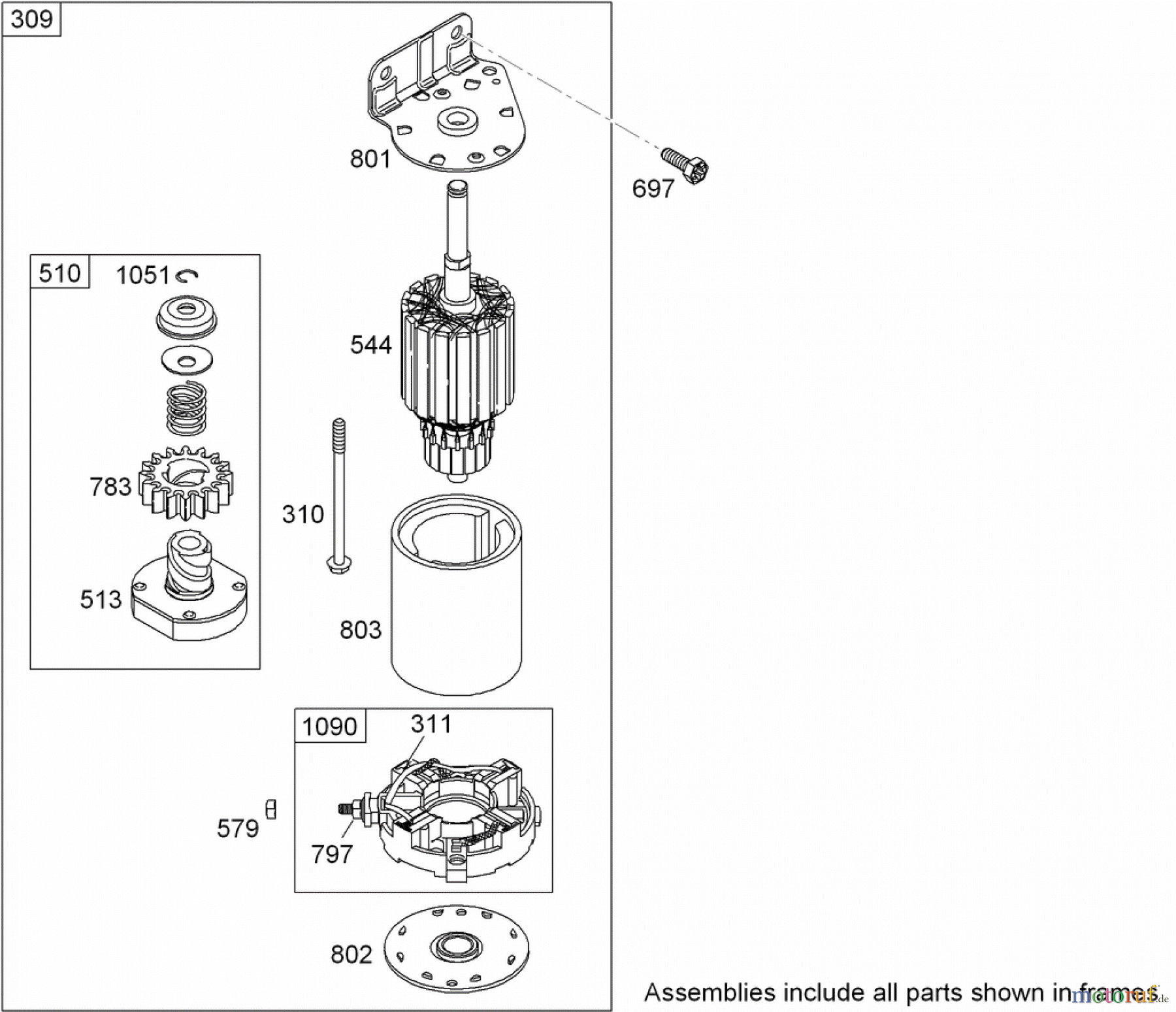  Toro Neu Mowers, Zero-Turn 74812 (Z4800) - Toro TITAN Z4800 Zero-Turn-Radius Riding Mower, 2008 (280000001-280999999) STARTER ASSEMBLY BRIGGS AND STRATTON 44K777-0125-G1