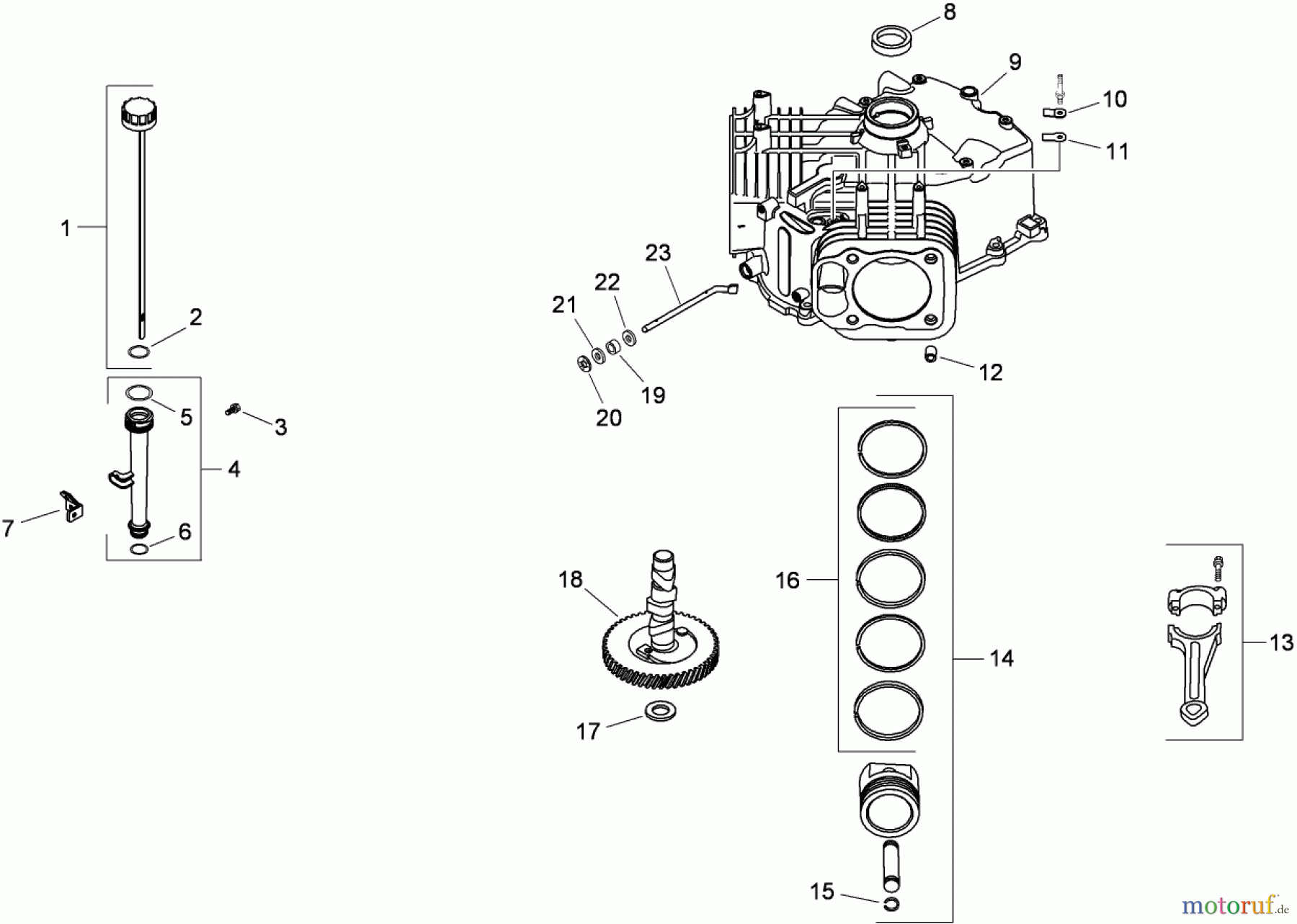 Toro Neu Mowers, Zero-Turn 74813 (Z4800) - Toro TITAN Z4800 Zero-Turn-Radius Riding Mower, 2008 (280000001-280999999) CRANKCASE ASSEMBLY KOHLER SV820-0013
