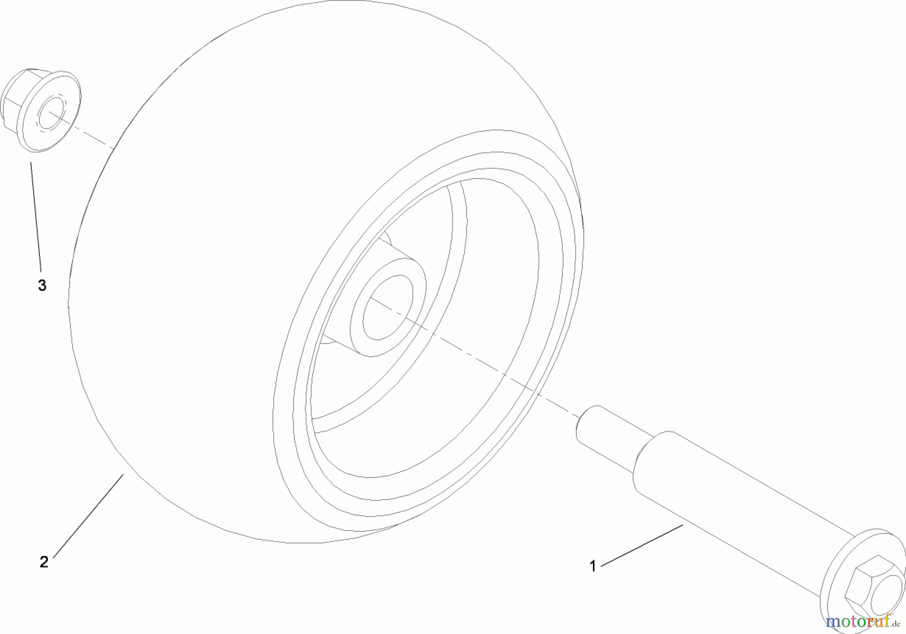  Toro Neu Mowers, Zero-Turn 74815 (Z5200) - Toro TITAN Z5200 Zero-Turn-Radius Riding Mower, 2009 (290000001-290999999) ANTI SCALP ROLLER ASSEMBLY NO. 109-6388