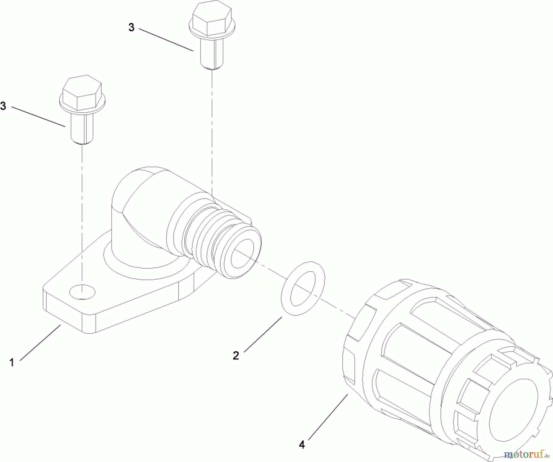  Toro Neu Mowers, Zero-Turn 74815 (Z5200) - Toro TITAN Z5200 Zero-Turn-Radius Riding Mower, 2008 (280000001-280999999) WASHOUT PORT ASSEMBLY NO. 109-6393