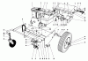 Toro 62923 - 5 hp Lawn Vacuum, 1978 (8000001-8999999) Ersatzteile ENGINE AND BASE ASSEMBLY (MODEL 62923)