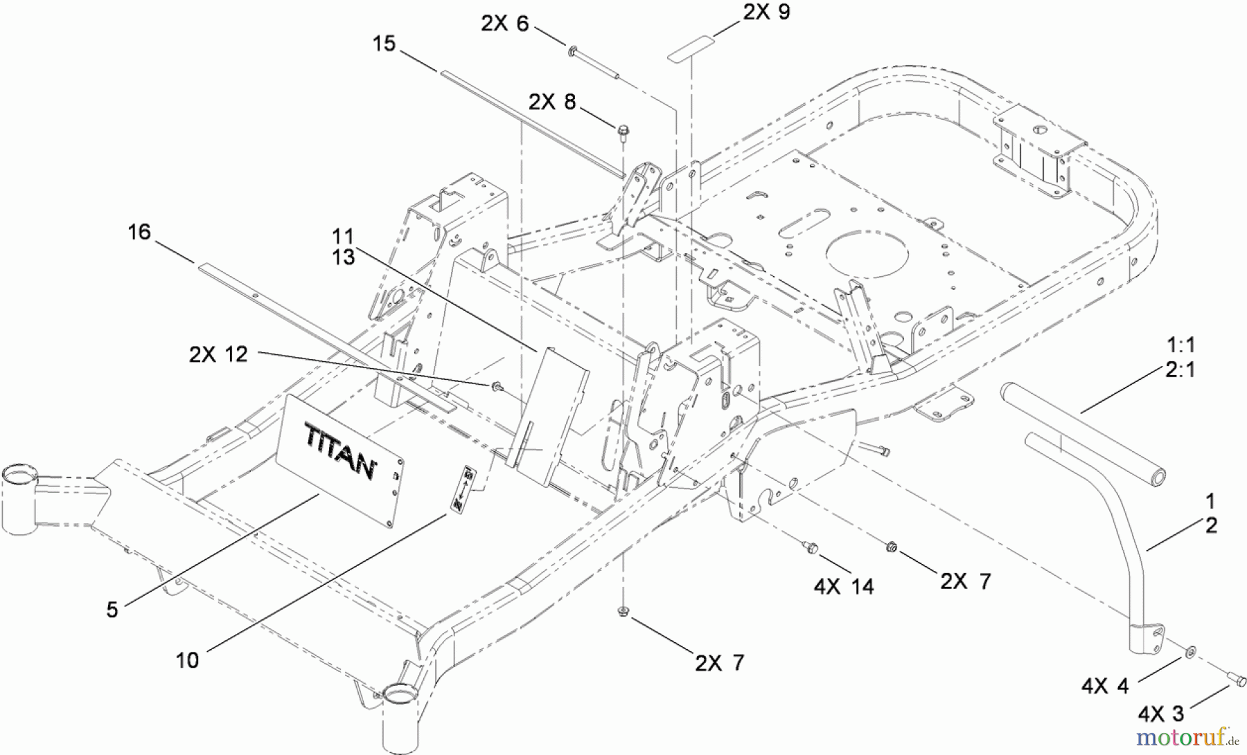  Toro Neu Mowers, Zero-Turn 74820 (ZX5000) - Toro TITAN ZX5000 Zero-Turn-Radius Riding Mower, 2010 (310000001-310999999) HANDLE CONTROL ASSEMBLY