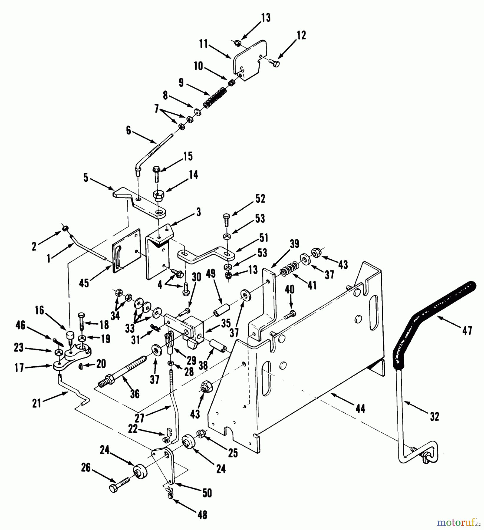  Toro Neu Mowers, Zero-Turn Y1-16OE02 (616-Z) - Toro 616-Z Tractor, 1990 TRANSMISSION CONTROLS