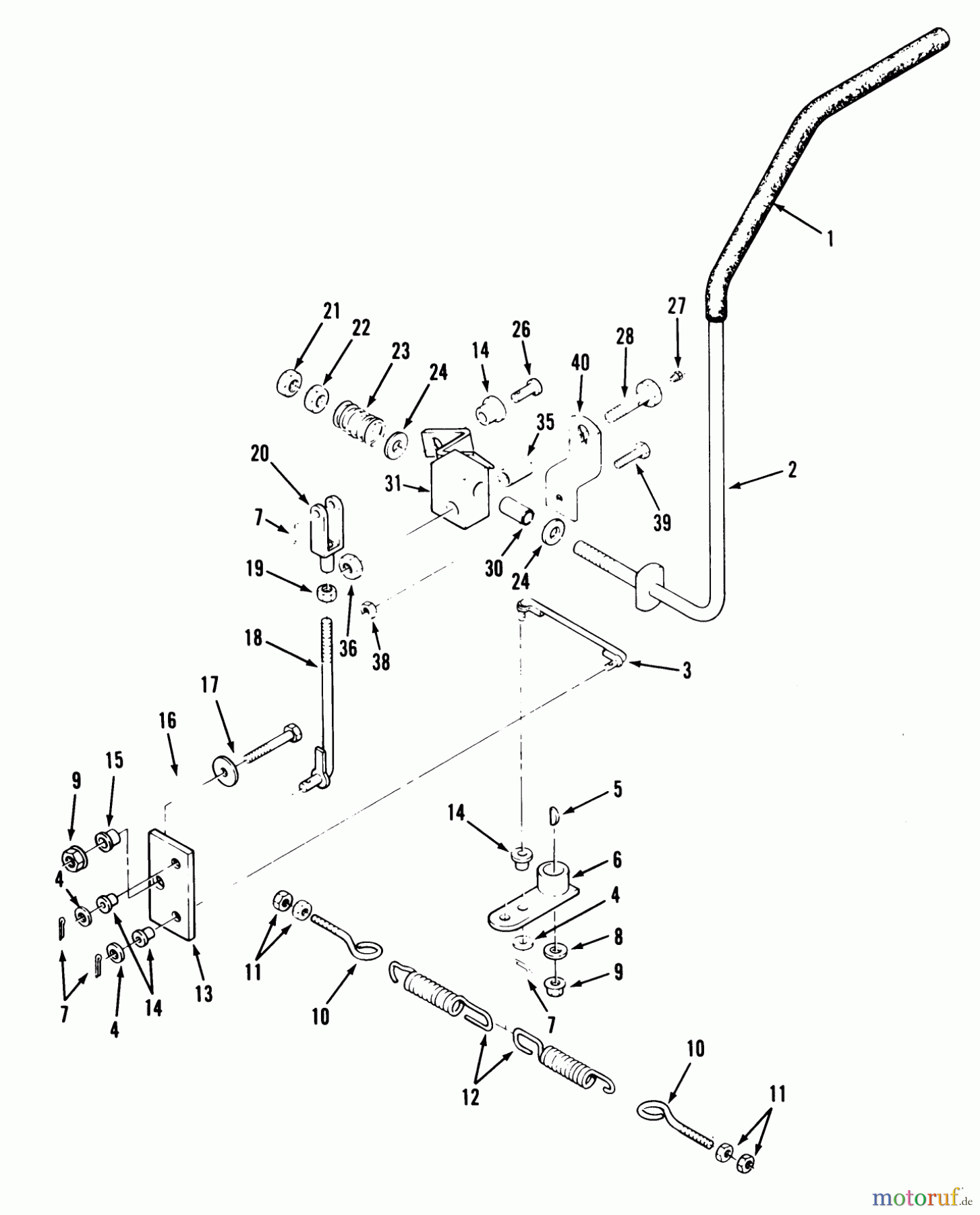  Toro Neu Mowers, Zero-Turn Z1-24OE05 (724-Z) - Toro 724-Z Tractor, 1992 (2000001-2999999) TRANSMISSION DRIVE LINKAGE