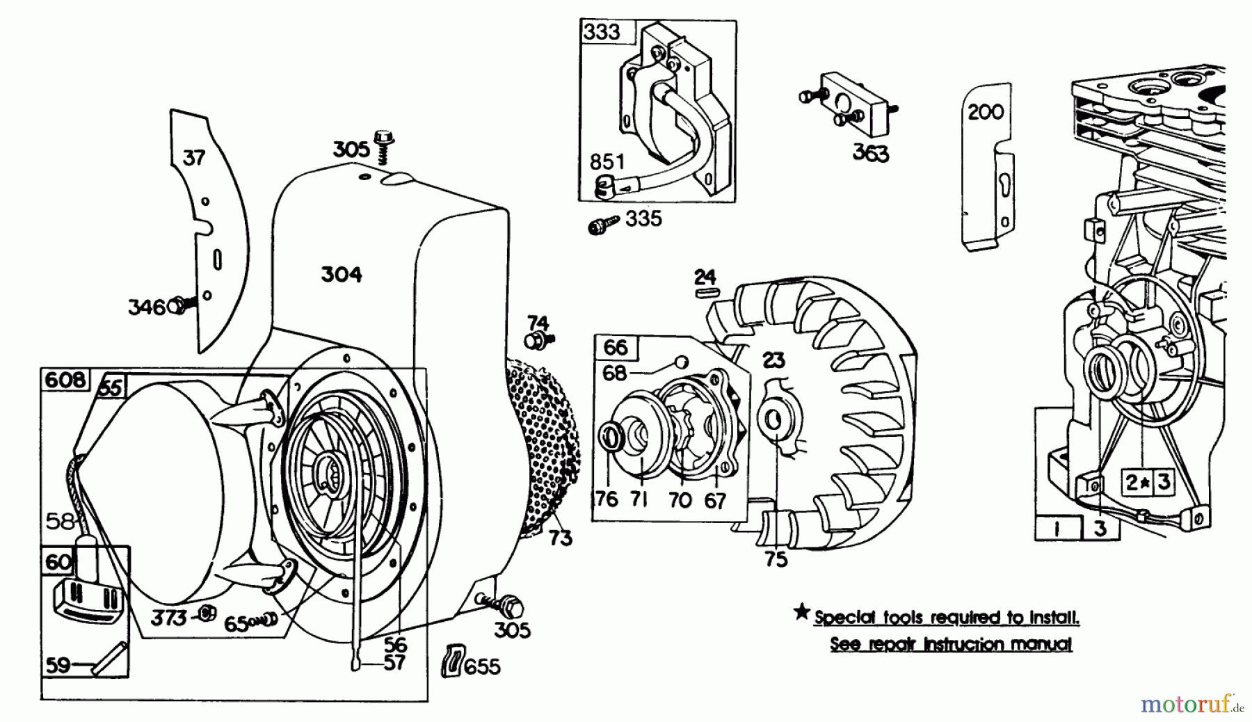 Toro Neu Blowers/Vacuums/Chippers/Shredders 62912 - Toro 5 hp Lawn Vacuum, 1987 (7000001-7999999) ENGINE BRIGGS & STRATTON MODEL NO. 130202-1640-01 #2