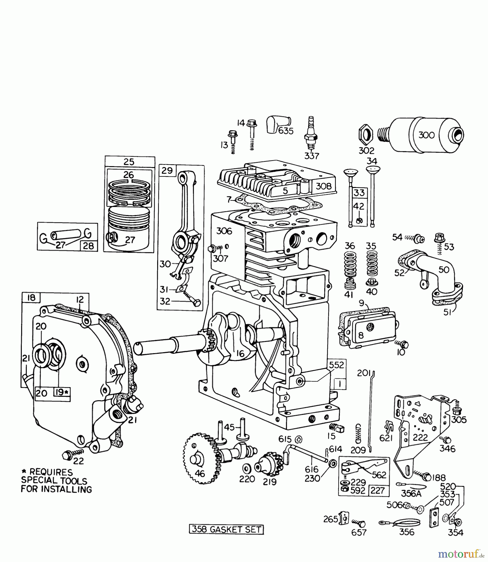  Toro Neu Snow Blowers/Snow Throwers Seite 1 31813 (832) - Toro 832 Snowthrower, 1974 (4000001-4999999) ENGINE MODEL NO. 190402 TYPE 0754 BRIGGS AND STRATTON