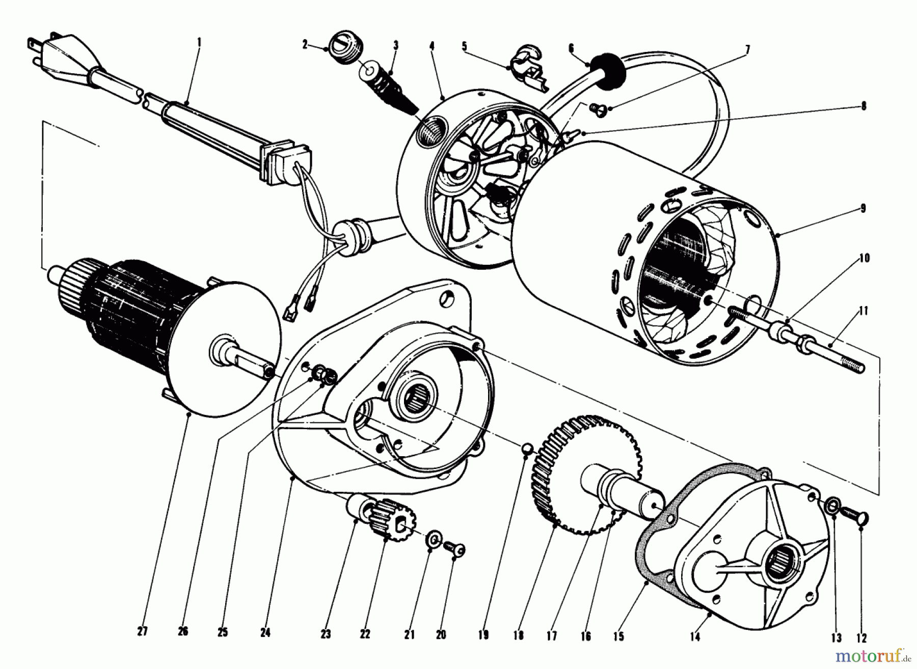  Toro Neu Snow Blowers/Snow Throwers Seite 1 31451 - Toro Snow Pup (electric), 1968 (8000001-8999999) HOWARD ELECTRIC MOTOR