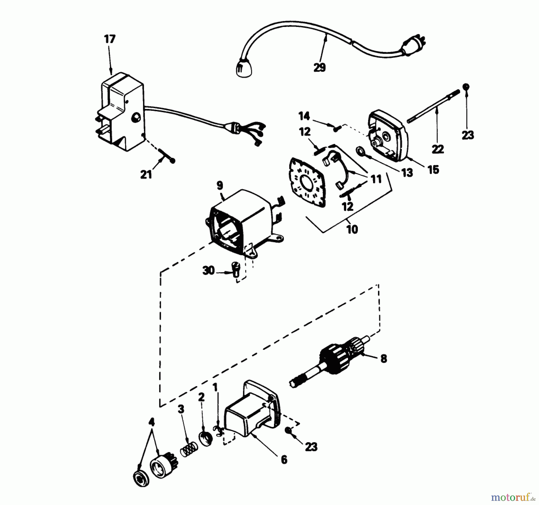  Toro Neu Snow Blowers/Snow Throwers Seite 1 38035 (3521) - Toro 3521 Snowthrower, 1986 (6000001-6999999) STARTER MOTOR KIT NO. 23-3790