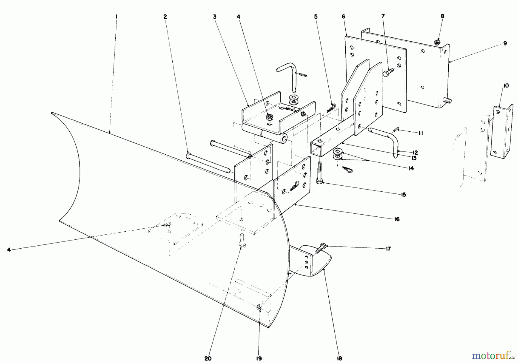  Toro Neu Snow Blowers/Snow Throwers Seite 1 38035 (3521) - Toro 3521 Snowthrower, 1989 (9000001-9999999) GRADER BLADE ASSEMBLY MODEL 59099 (OPTIONAL)