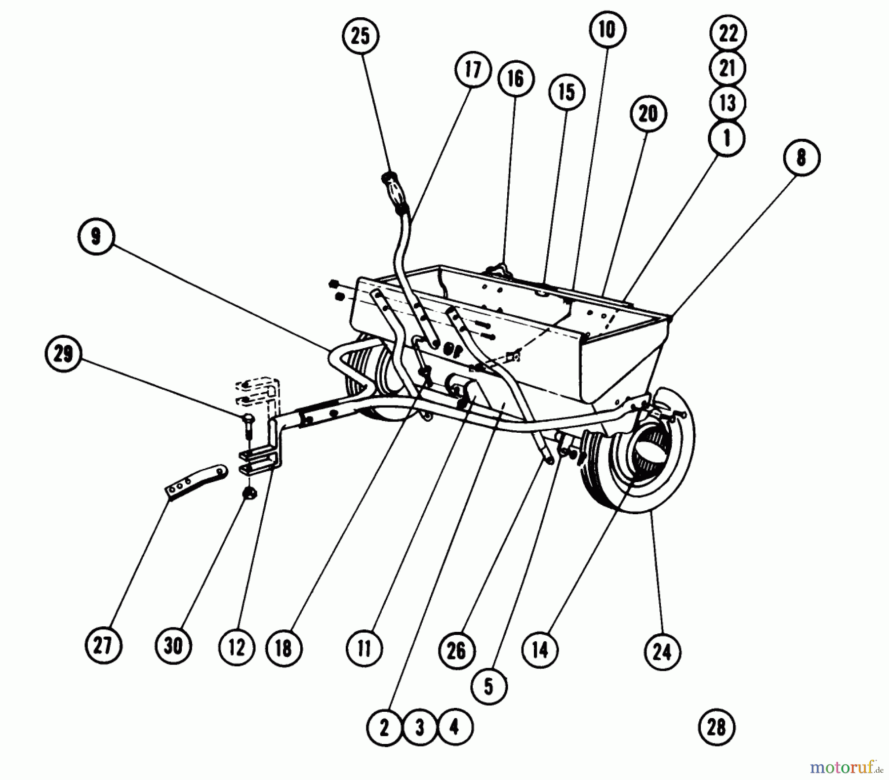  Toro Neu Accessories, Tiller/Cultivator AC-675 - Toro Cultivator, 1965 PARTS LIST #1
