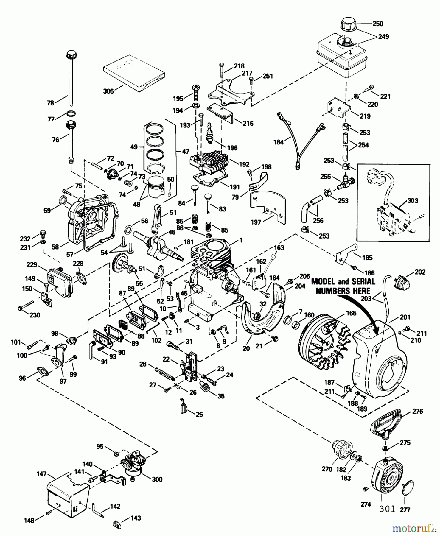  Toro Neu Snow Blowers/Snow Throwers Seite 1 38052 (521) - Toro 521 Snowthrower, 1989 (9000001-9999999) ENGINE TECUMSEH MODEL HS50-67259H