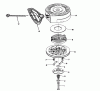 Toro 38052 (521) - 521 Snowthrower, 1993 (39000001-39999999) Ersatzteile REWIND STARTER NO. 590646