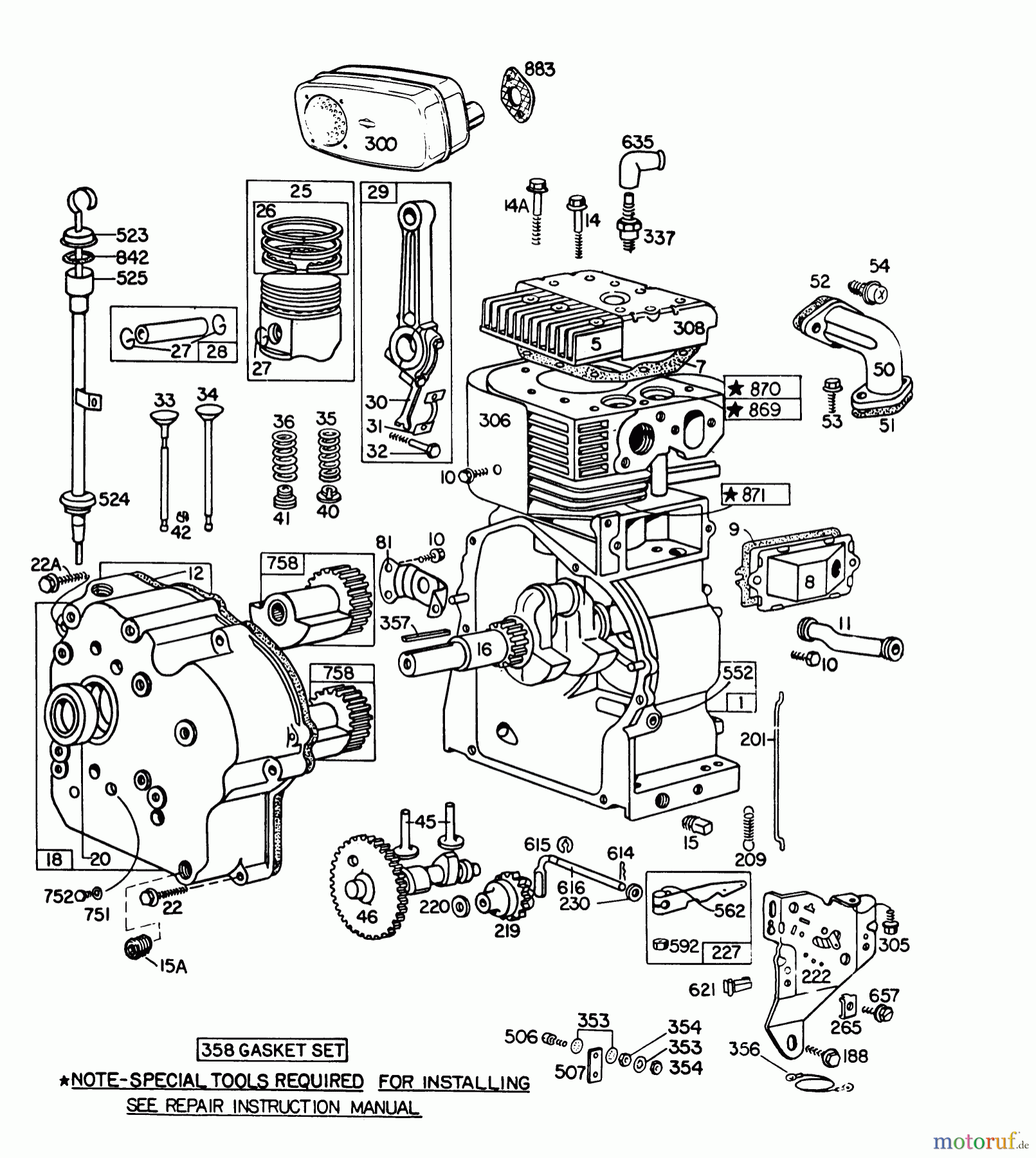  Toro Neu Snow Blowers/Snow Throwers Seite 1 38095 (1132) - Toro 1132 Snowthrower, 1982 (2000001-2999999) ENGINE BRIGGS & STRATTON MODEL NO. 252416-0190-01 #1