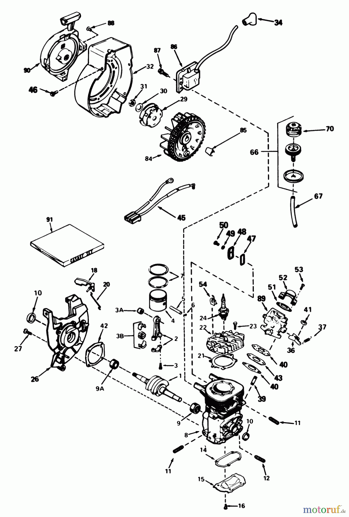 Toro Neu Snow Blowers/Snow Throwers Seite 1 38116 (CR-20R) - Toro CR-20 Snowthrower, 1988 (8000001-8999999) ENGINE TECUMSEH MODEL NO. AH-600 TYPE 1623-M