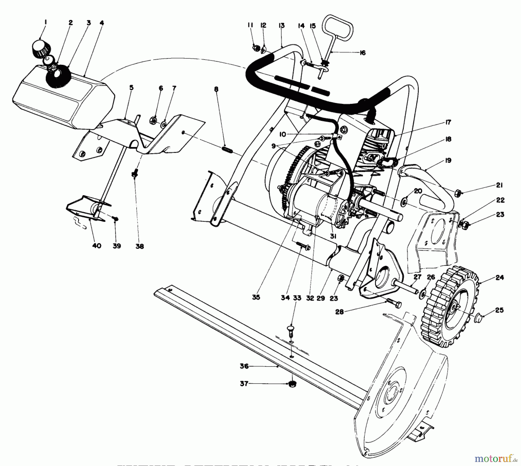  Toro Neu Snow Blowers/Snow Throwers Seite 1 38130 (S-200) - Toro S-200 Snowthrower, 1979 (9000001-9999999) ENGINE ASSEMBLY (MODEL 38130)