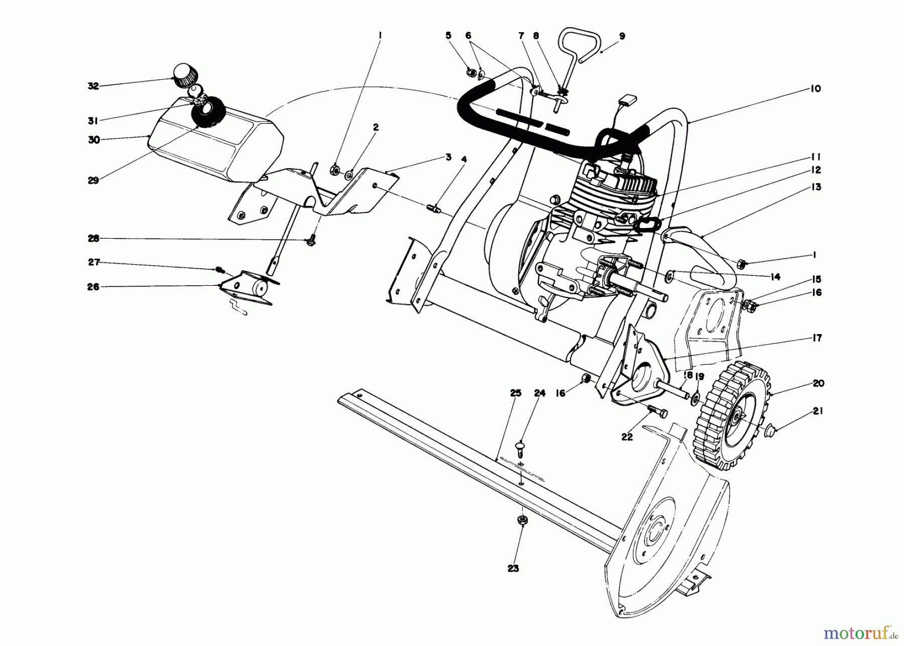  Toro Neu Snow Blowers/Snow Throwers Seite 1 38120 (S-200) - Toro S-200 Snowthrower, 1981 (1000001-1000350) ENGINE ASSEMBLY (MODEL 38120)
