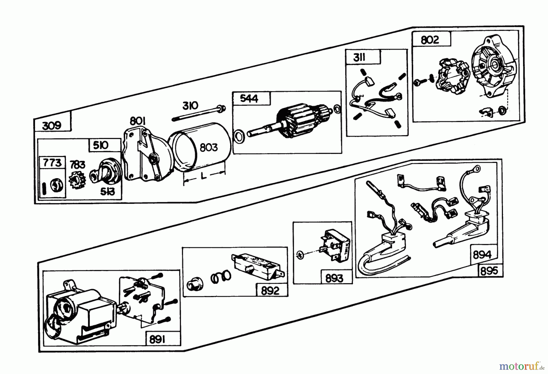  Toro Neu Snow Blowers/Snow Throwers Seite 1 38160 (1132) - Toro 1132 Snowthrower, 1979 (9000001-9999999) STARTER MOTOR KIT MODEL NO. 37-4630