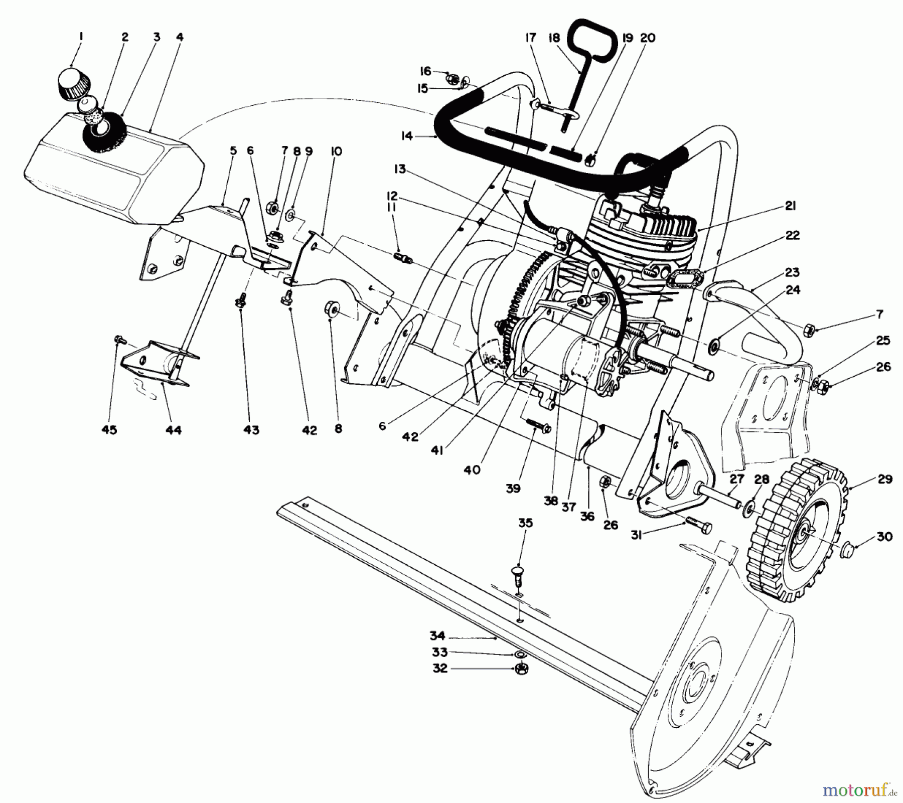  Toro Neu Snow Blowers/Snow Throwers Seite 1 38162 (S-620) - Toro S-620 Snowthrower, 1989 (9000001-9999999) ENGINE ASSEMBLY
