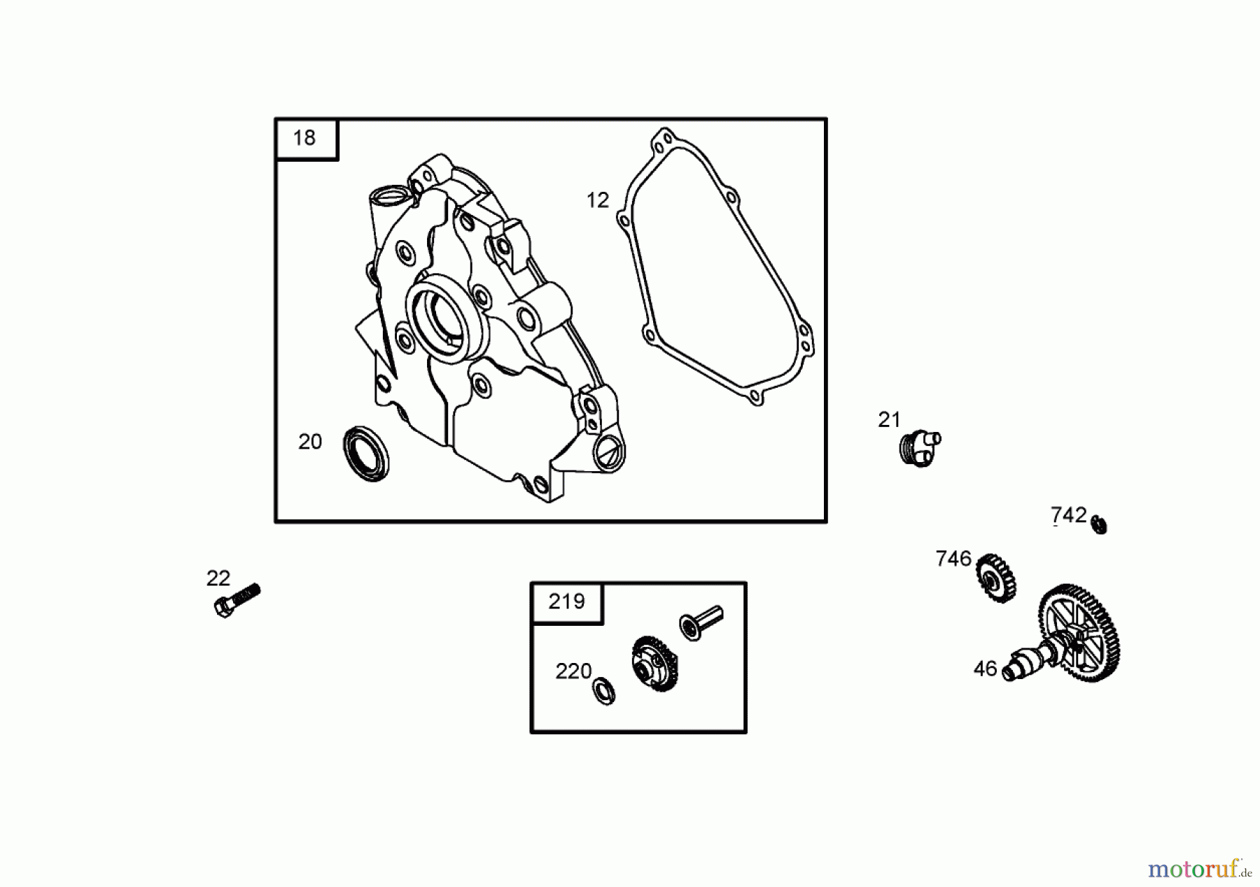 Toro Neu Blowers/Vacuums/Chippers/Shredders 62925 - Toro 206cc OHV Vacuum Blower, 2006 (260000001-260999999) CRANKCASE ASSEMBLY BRIGGS AND STRATTON 126302-0245-E1