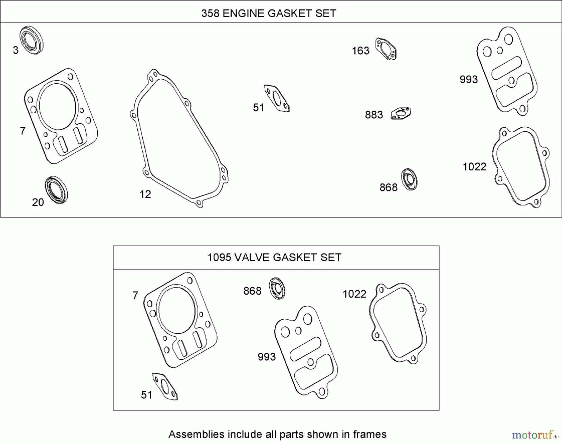 Toro Neu Blowers/Vacuums/Chippers/Shredders 62925 - Toro 206cc OHV Vacuum Blower, 2007 (270000001-270999999) GASKET KIT BRIGGS AND STRATTON 126302-0210-B1