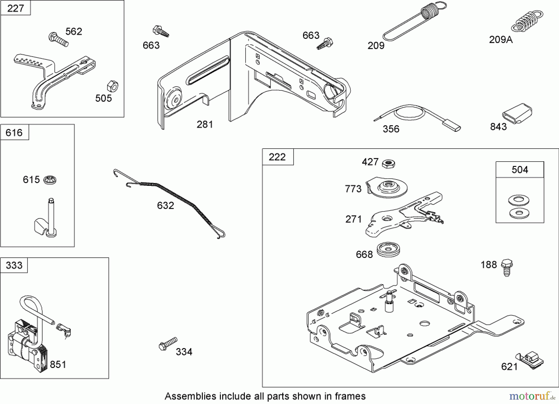  Toro Neu Blowers/Vacuums/Chippers/Shredders 62925 - Toro 206cc OHV Vacuum Blower, 2007 (270000001-270999999) GOVERNOR ASSEMBLY BRIGGS AND STRATTON 126302-0210-B1