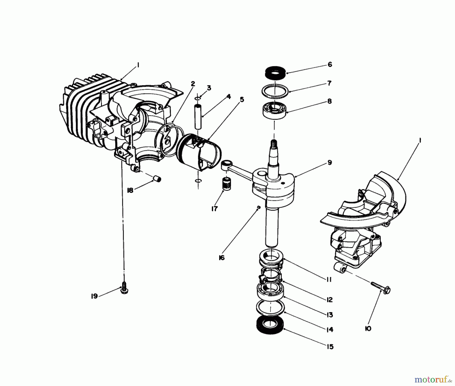  Toro Neu Snow Blowers/Snow Throwers Seite 1 38181 - Toro CCR 2000 Snowthrower, 1992 (2000001-2999999) SHORT BLOCK ASSEMBLY (ENGINE MODEL NO. 47PM1-4)