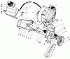 Toro 38185 - CCR 2000 Snowthrower, 1990 (0000001-0999999) Ersatzteile ENGINE & MAIN FRAME ASSEMBLY