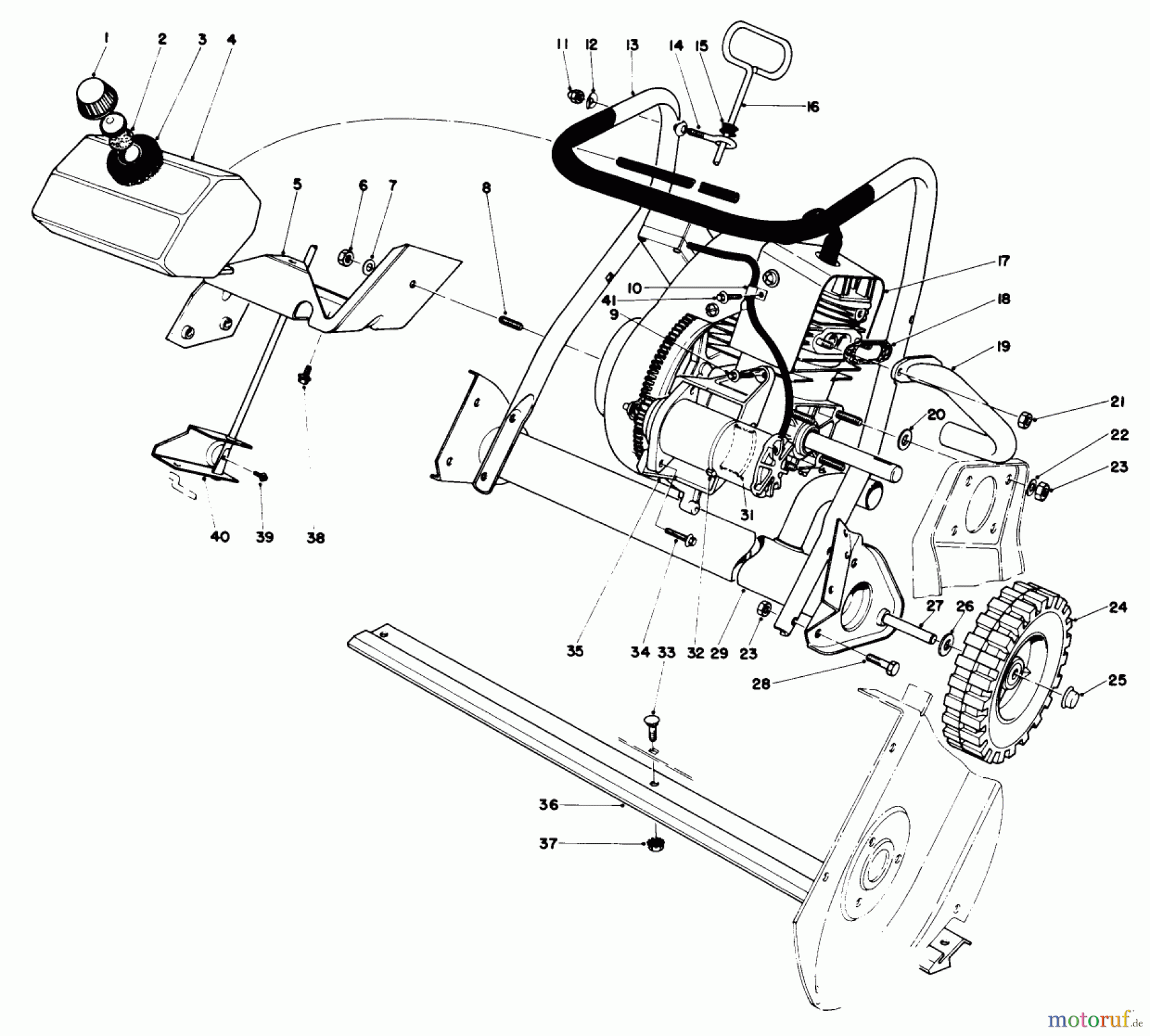  Toro Neu Snow Blowers/Snow Throwers Seite 1 38230 (S-200) - Toro S-200 Snowthrower, 1979 (9000001-9999999) ENGINE ASSEMBLY (MODEL 38230)