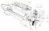 Toro 38230 (S-200) - S-200 Snowthrower, 1979 (9000001-9999999) Ersatzteile LOWER MAIN FRAME ASSEMBLY (MODEL 38220 & 38230)
