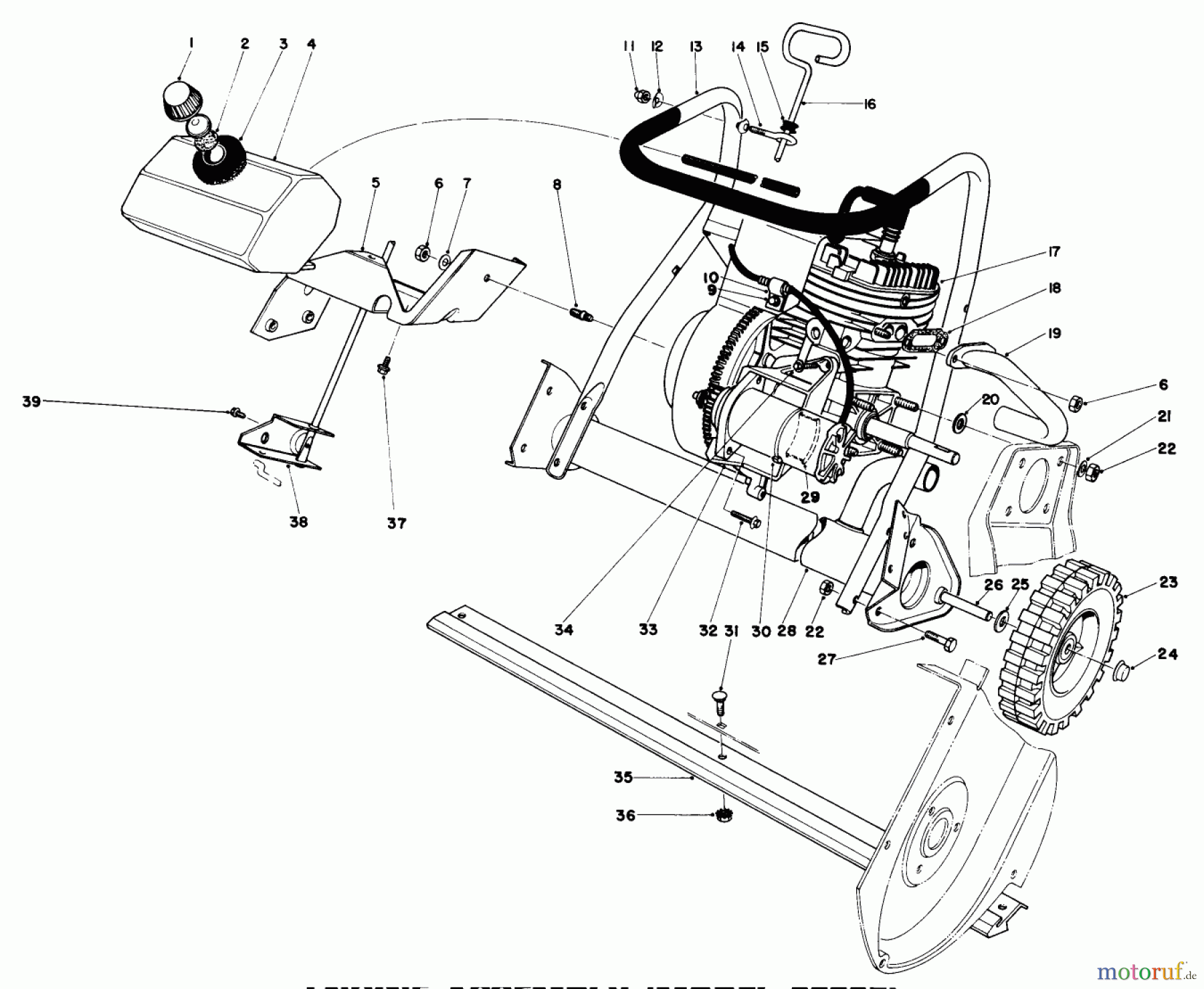  Toro Neu Snow Blowers/Snow Throwers Seite 1 38225 (S-200) - Toro S-200 Snowthrower, 1980 (0000001-0999999) ENGINE ASSEMBLY (MODEL 38235)