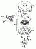 Toro 38242 (S-200) - S-200 Snowthrower, 1983 (3000001-3999999) Ersatzteile SHROUD & REWIND STARTER NO. 590537
