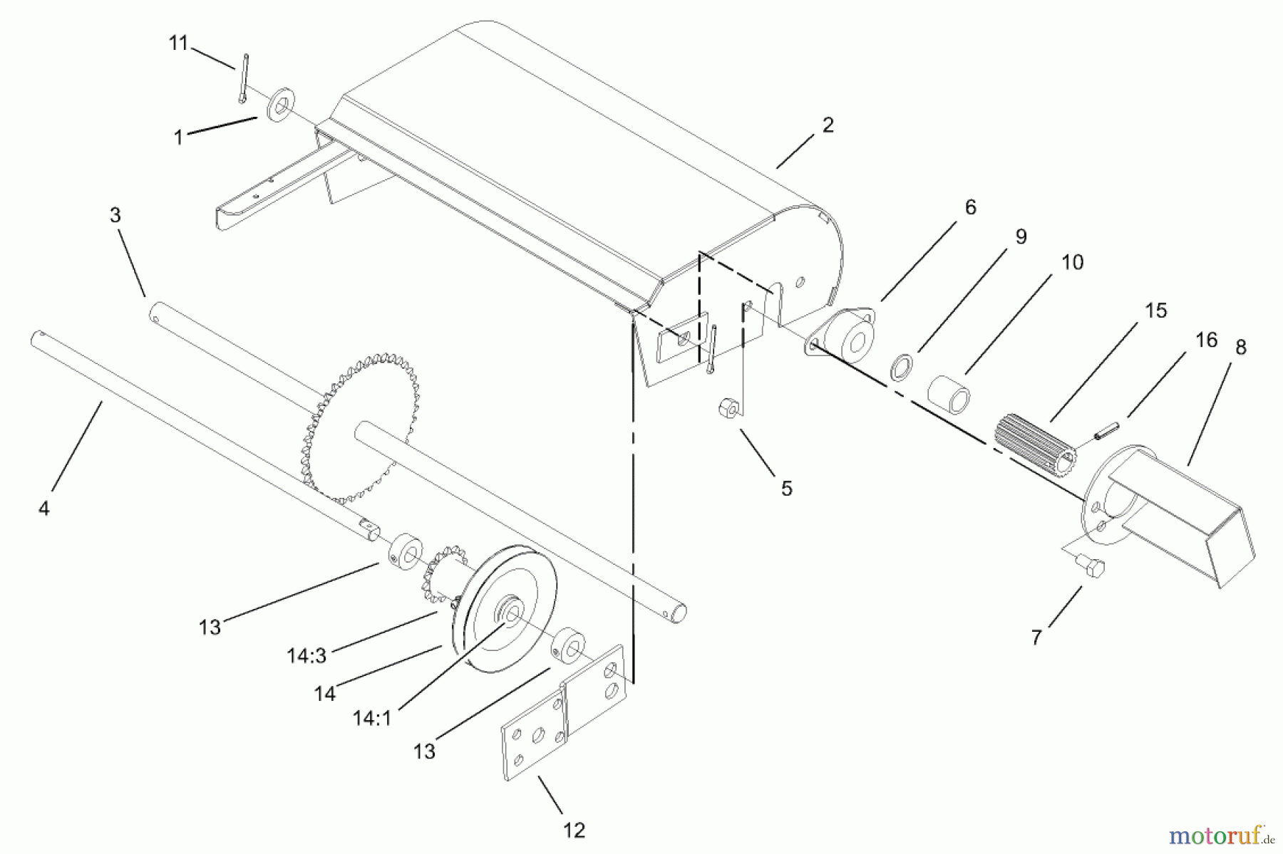 Toro Neu Blowers/Vacuums/Chippers/Shredders 62925 - Toro 5.5 hp Lawn Vacuum, 2004 (240000001-240999999) TRACTION ASSEMBLY