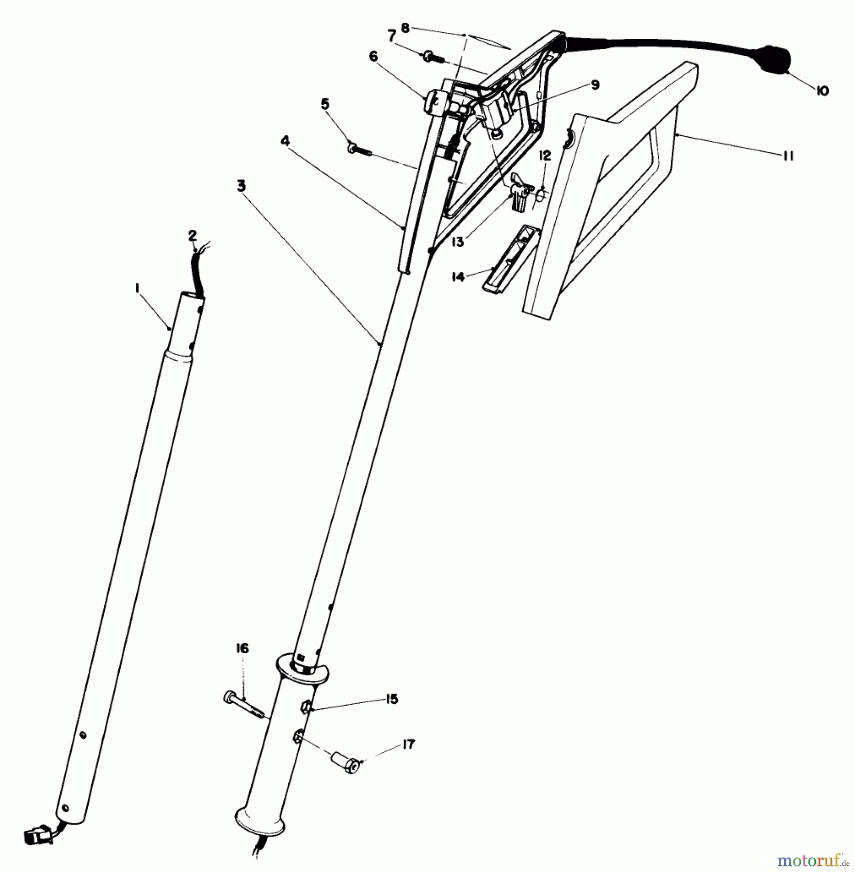  Toro Neu Snow Blowers/Snow Throwers Seite 1 38305 - Toro Power Shovel Snowthrower, 1983 (3000001-3999999) HANDLE ASSEMBLY
